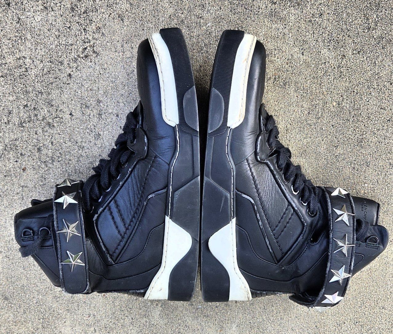 Givenchy Givenchy Tyson Star High Top Black Leather Sneakers Size US 8 / EU 41 - 4 Thumbnail