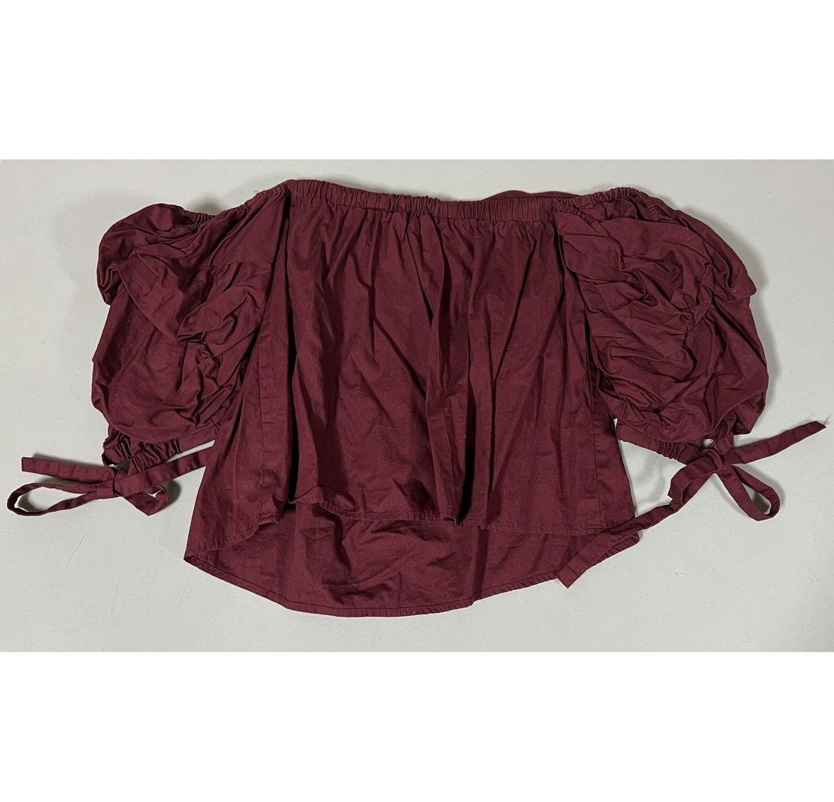 7 Days Active Red Off-The-Shoulders Ruched Crop Top Shirt Blouse Size S 🌹 Size S / US 4 / IT 40 - 2 Thumbnail