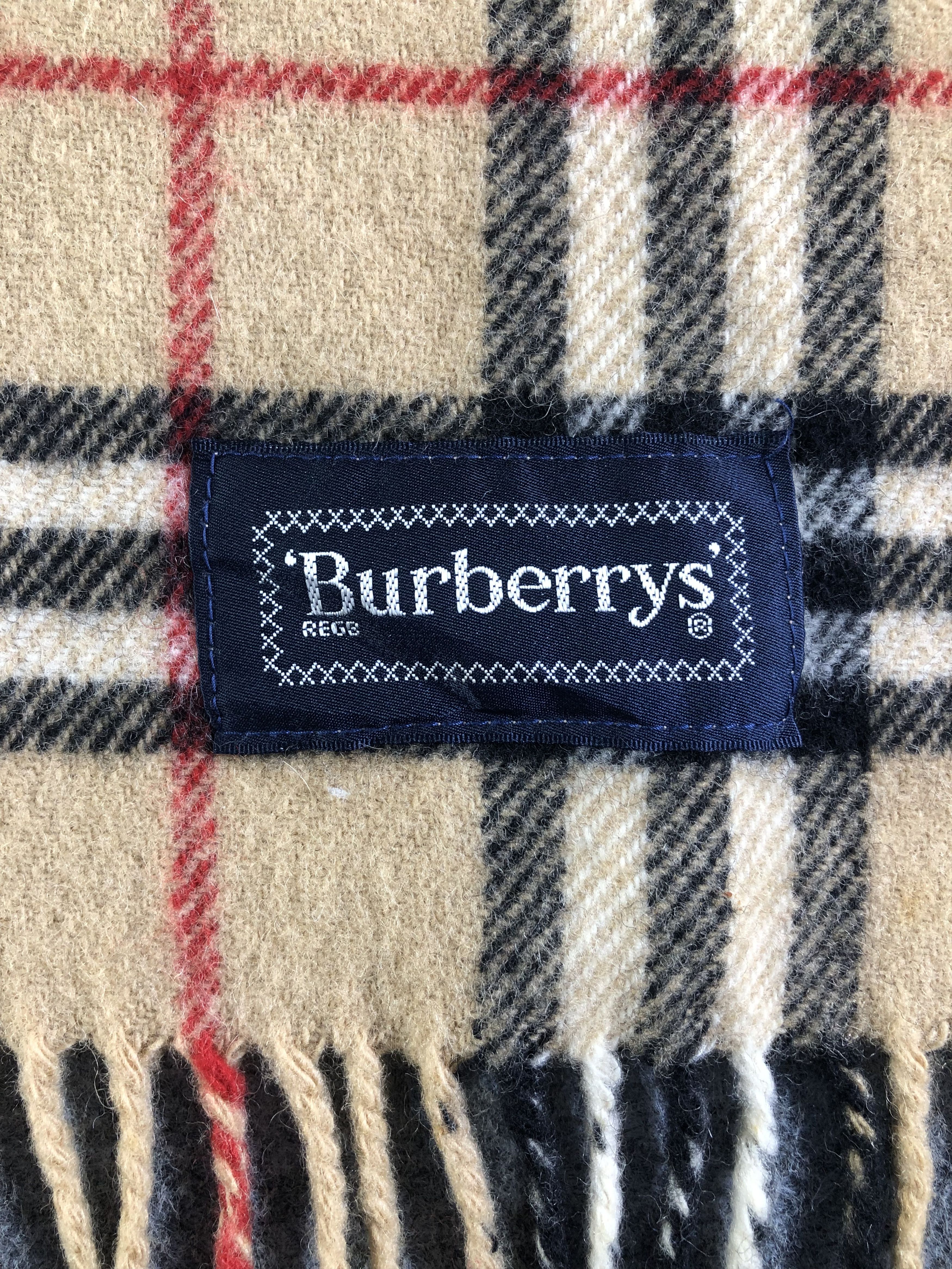 Burberry Burberrys Big Wool Scarf / Muffler / Neckwear SS1344 Size ONE SIZE - 4 Thumbnail