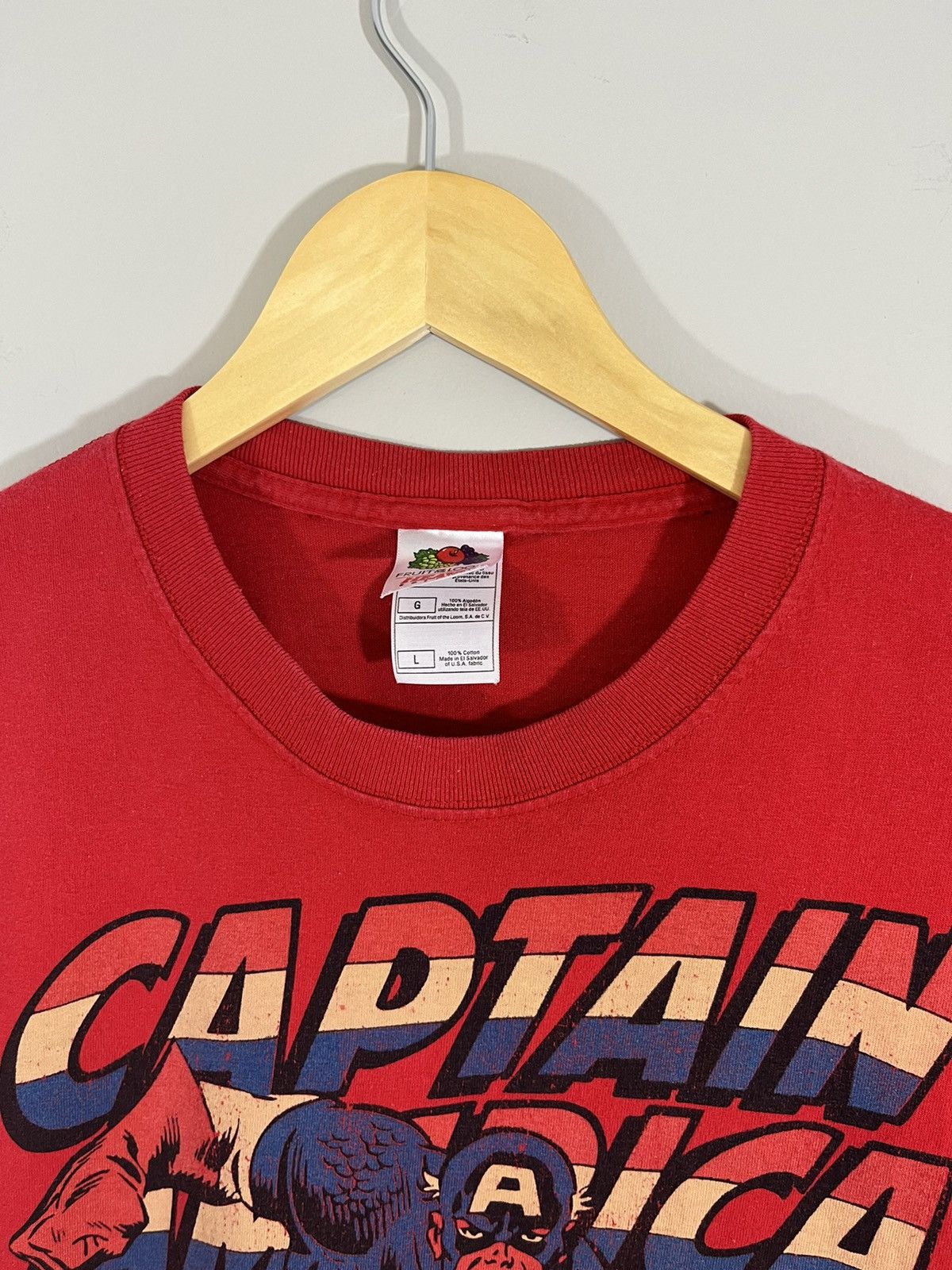 Marvel Comics Captain America Comic Marvel Superhero Faded Tee Size US L / EU 52-54 / 3 - 3 Thumbnail