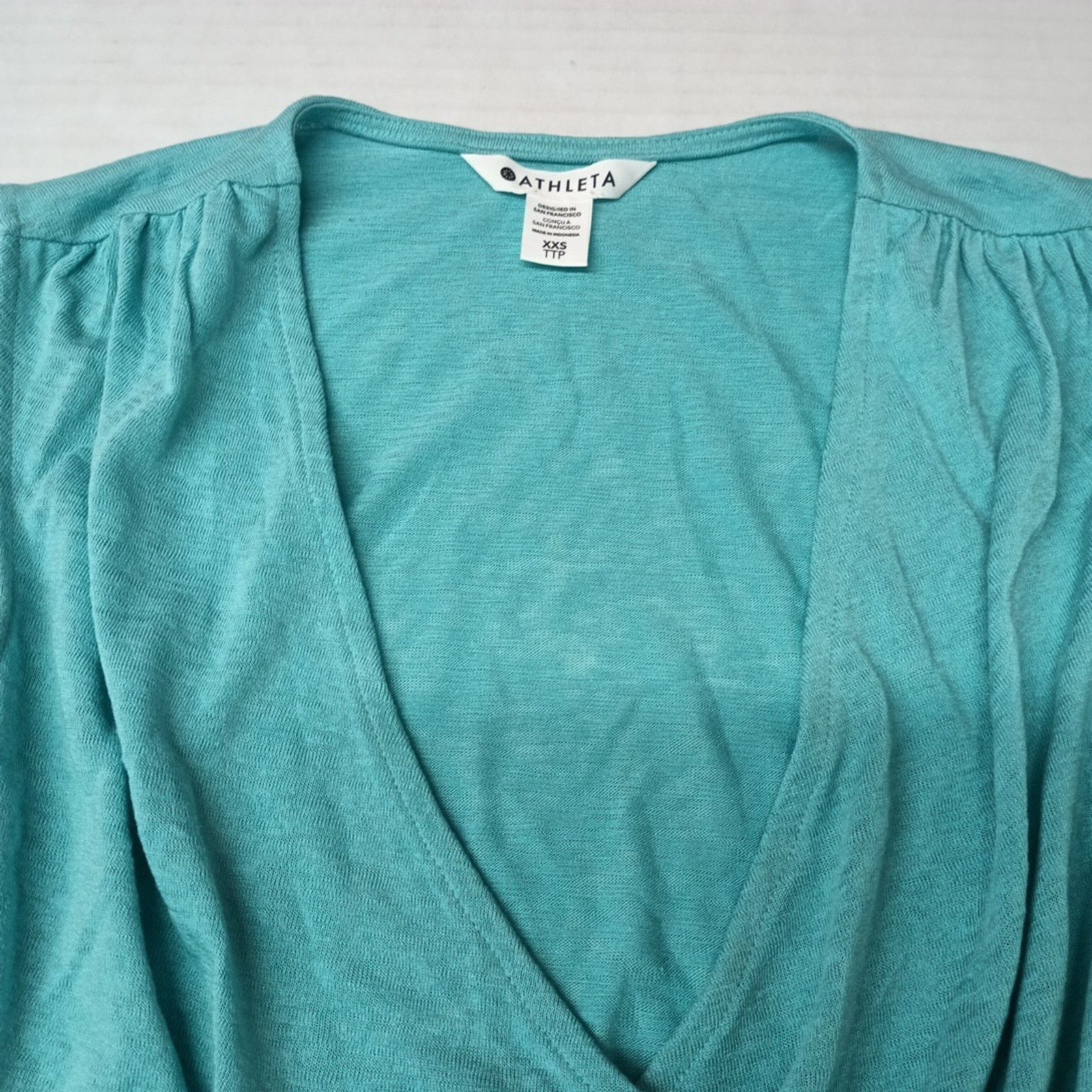 Athleta Athleta Women's Breezy Wrap Tank Size XXS Turquoise Blue Size XXS / US 00 / IT 34 - 2 Thumbnail