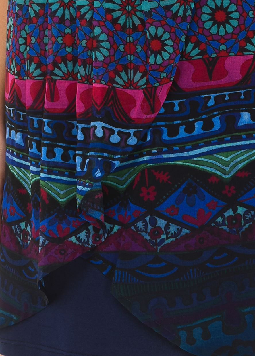 Designer × Desigual Desigual Womens Blue Layered Mini Skirt Zipper RRP $94 Size 28" / US 6 / IT 42 - 3 Thumbnail