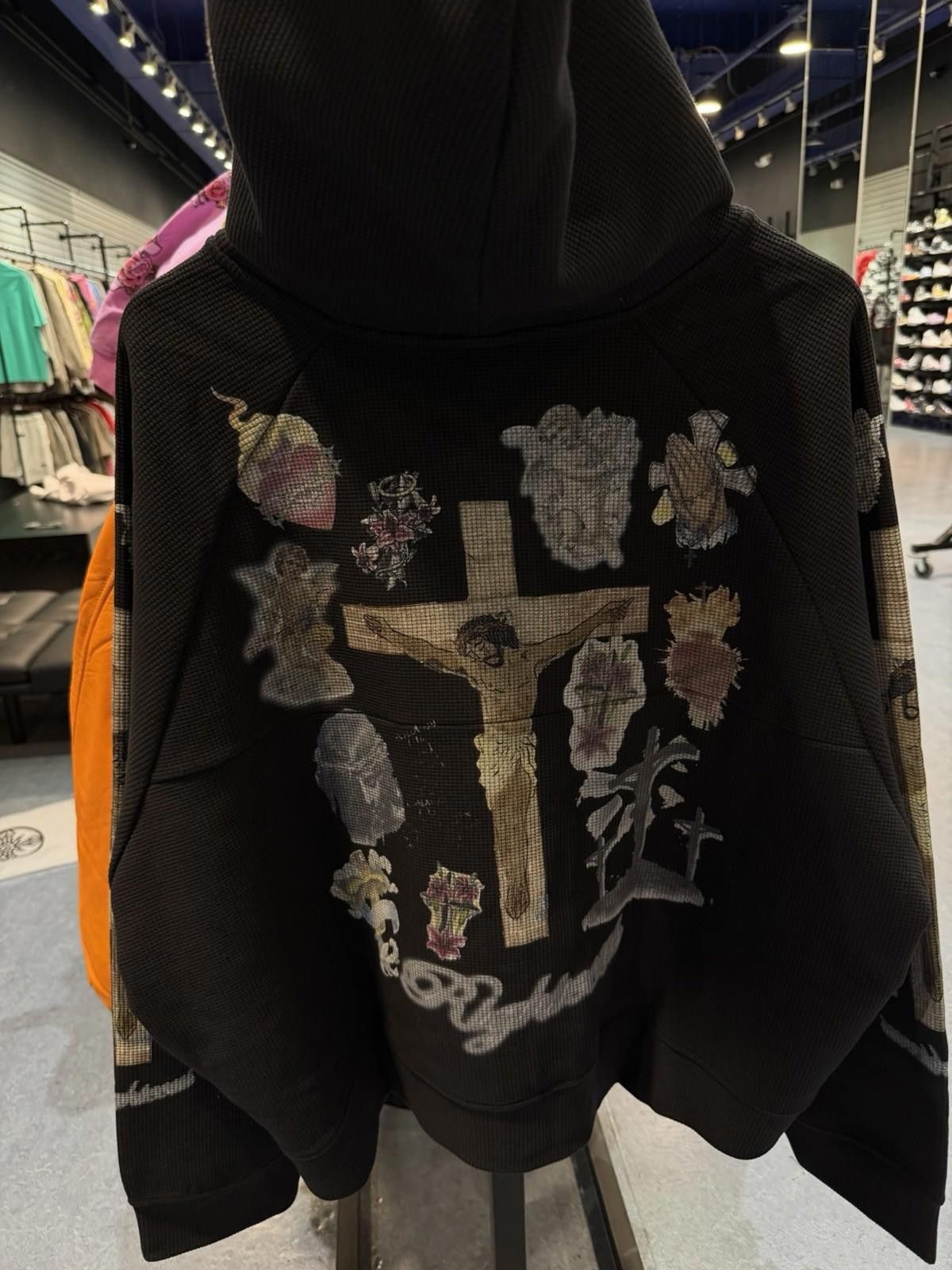 Other Medium - We Are Righteous Black Thermal Zip Up Jesus Hoodie Size US M / EU 48-50 / 2 - 7 Thumbnail