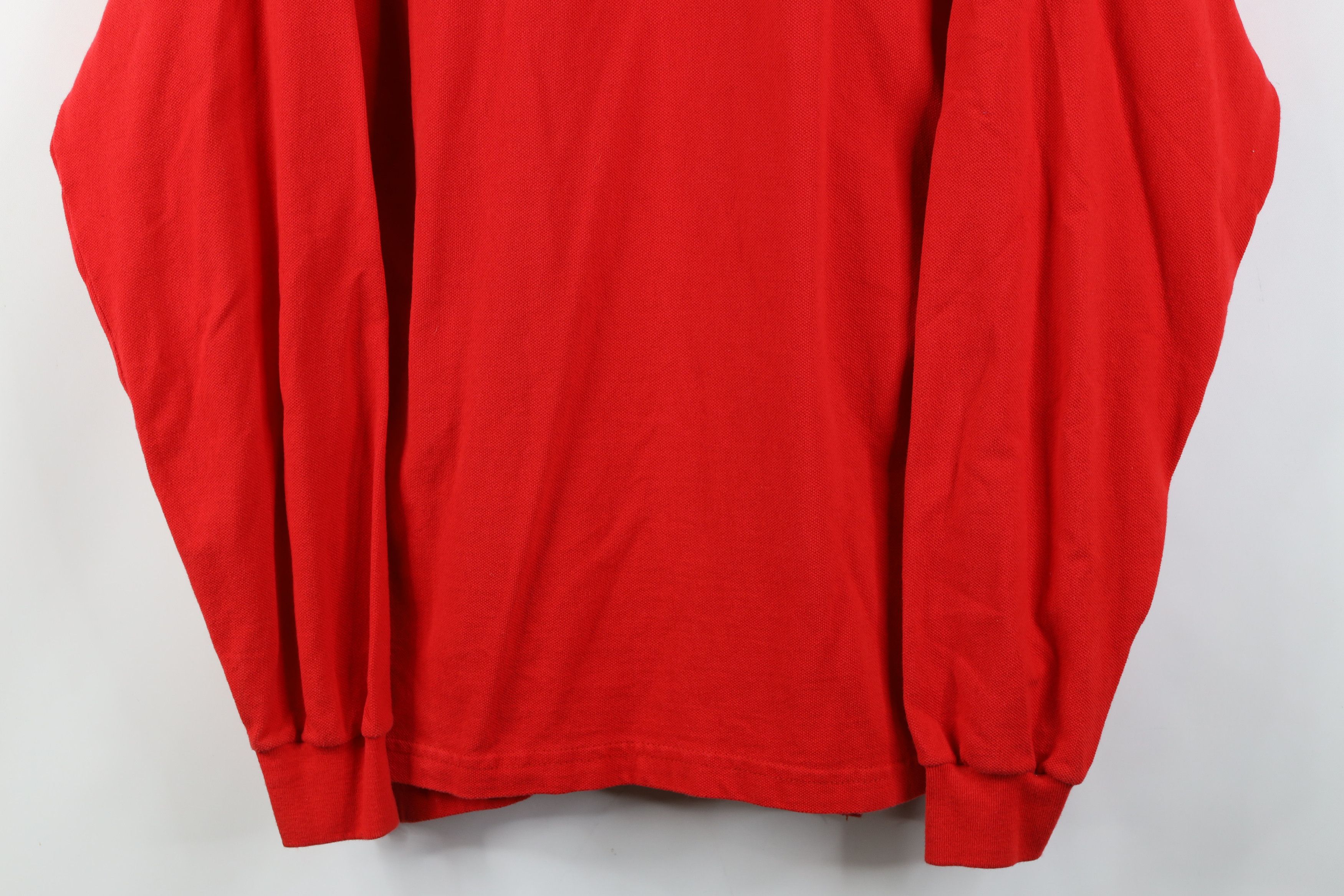 Vintage Vintage 90s Streetwear Long Sleeve Rugby Polo Shirt Red Size US L / EU 52-54 / 3 - 3 Thumbnail