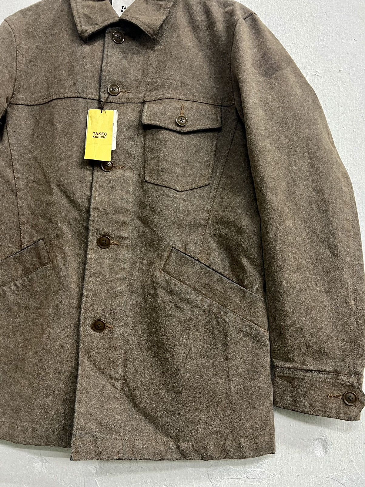 Japanese Brand Japanese Brand Takeo Kikuchi Leather Workwear Jacket Size US M / EU 48-50 / 2 - 2 Thumbnail