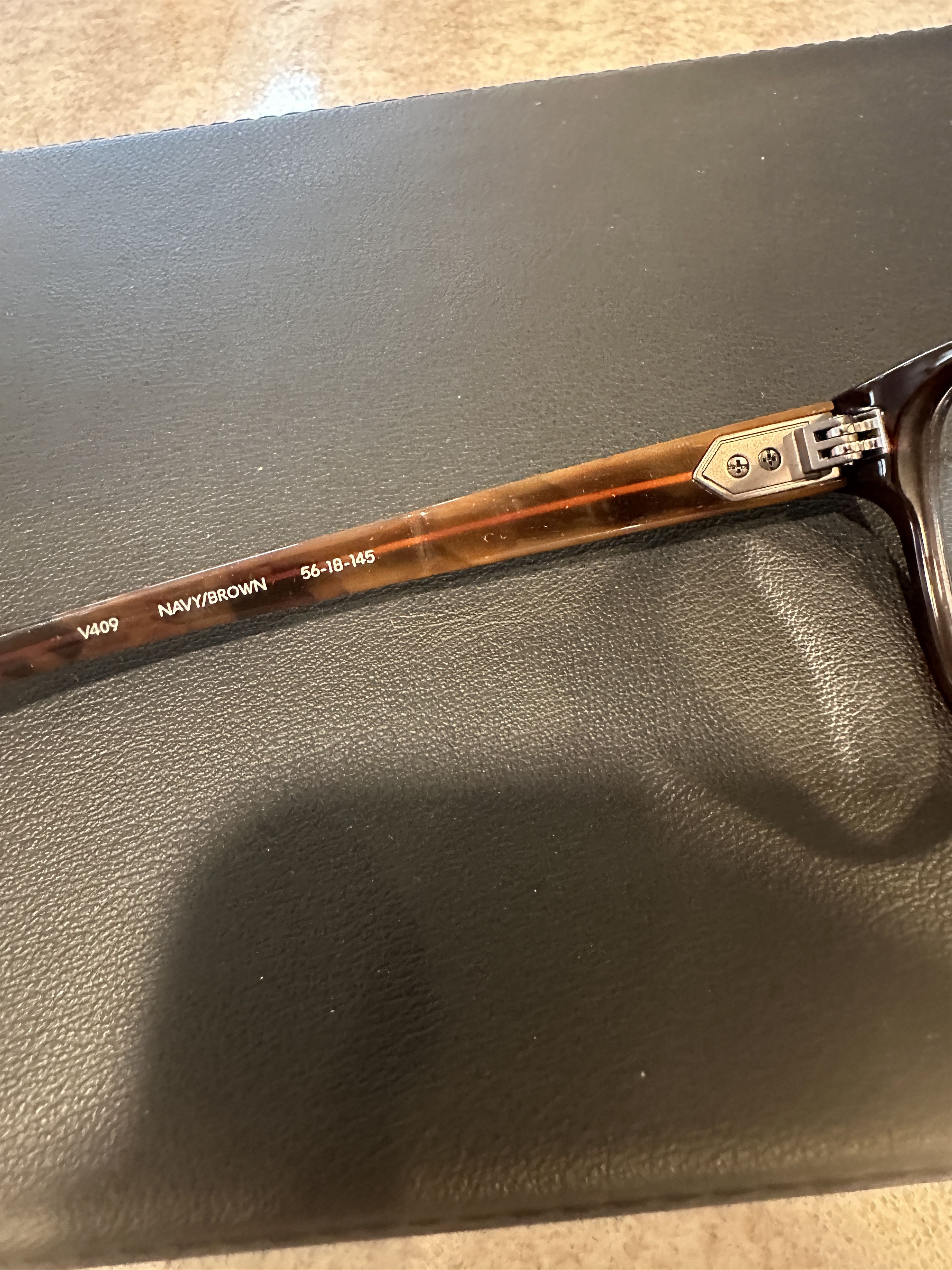 John Varvatos V409 56-18-145 Navy/Brown Glasses Size ONE SIZE - 9 Thumbnail
