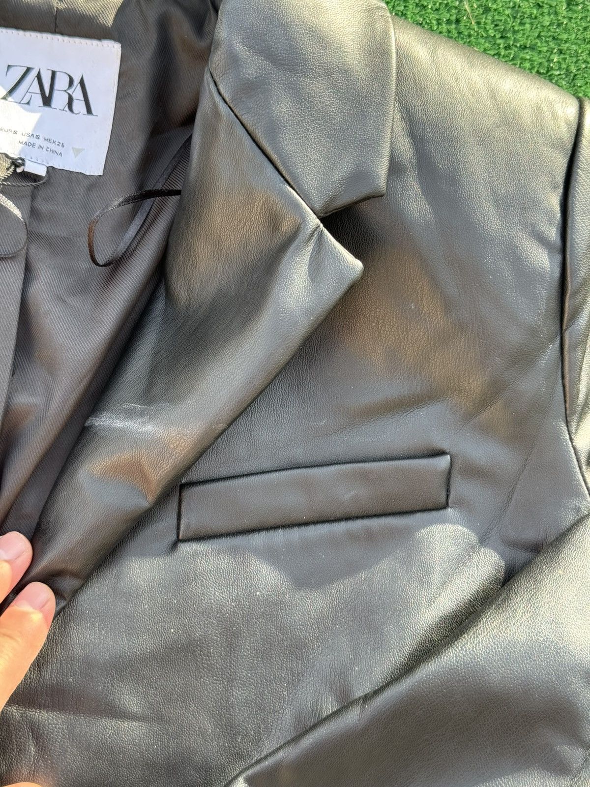 Zara Zara Faux Leather Coat Size S / US 4 / IT 40 - 2 Thumbnail