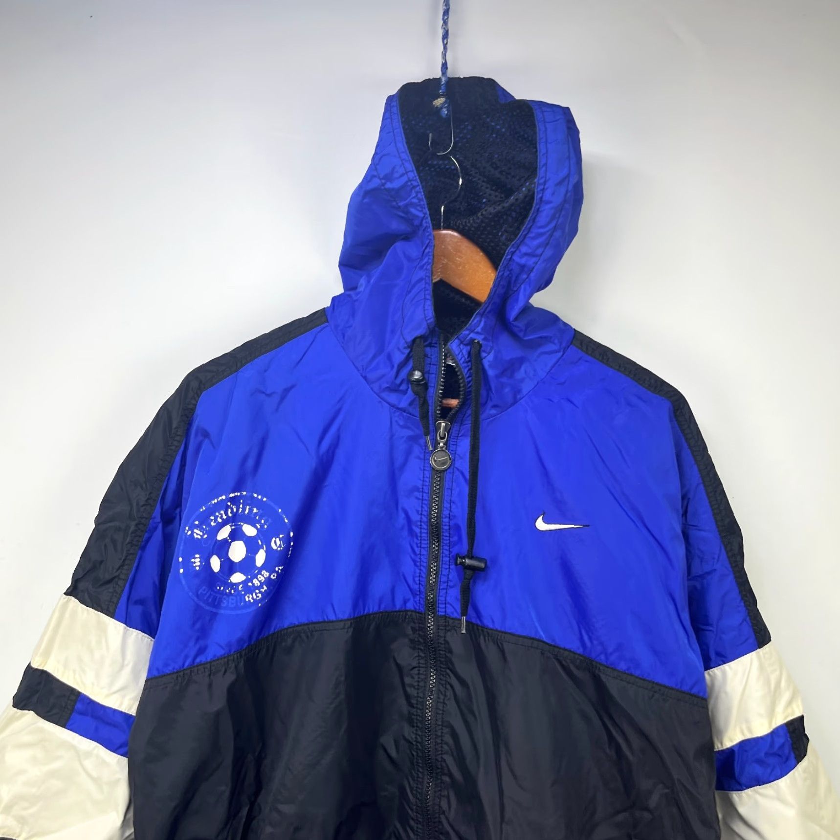 Nike VINTAGE Nike USA Windbreaker Jacket M Blue 90s Windbreaker Mens Size US M / EU 48-50 / 2 - 4 Thumbnail