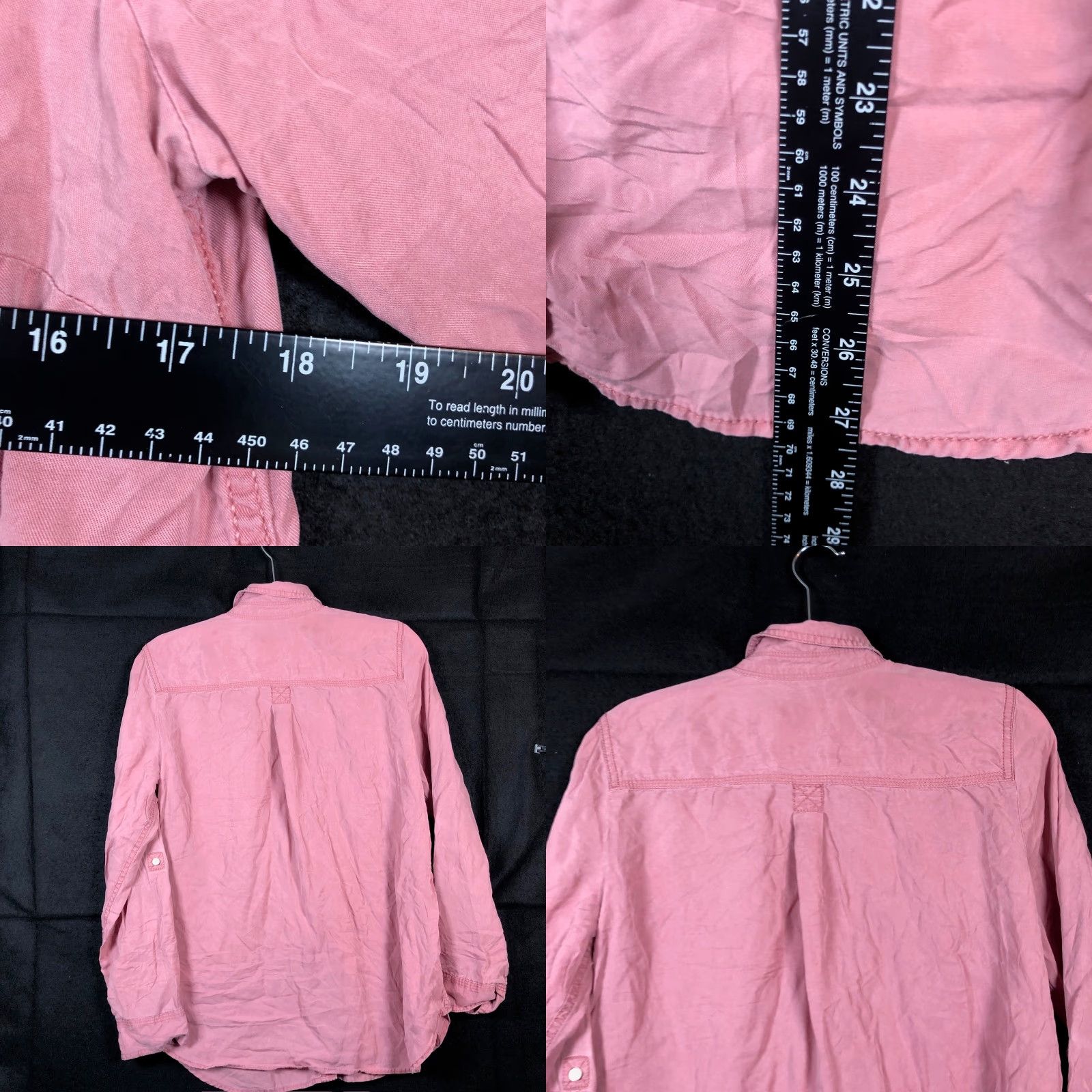 Talbots Talbots Womens Shirt Pink Collared Button-Down Roll Tab Sleeve 100% Lyocell M Size M / US 6-8 / IT 42-44 - 8 Thumbnail