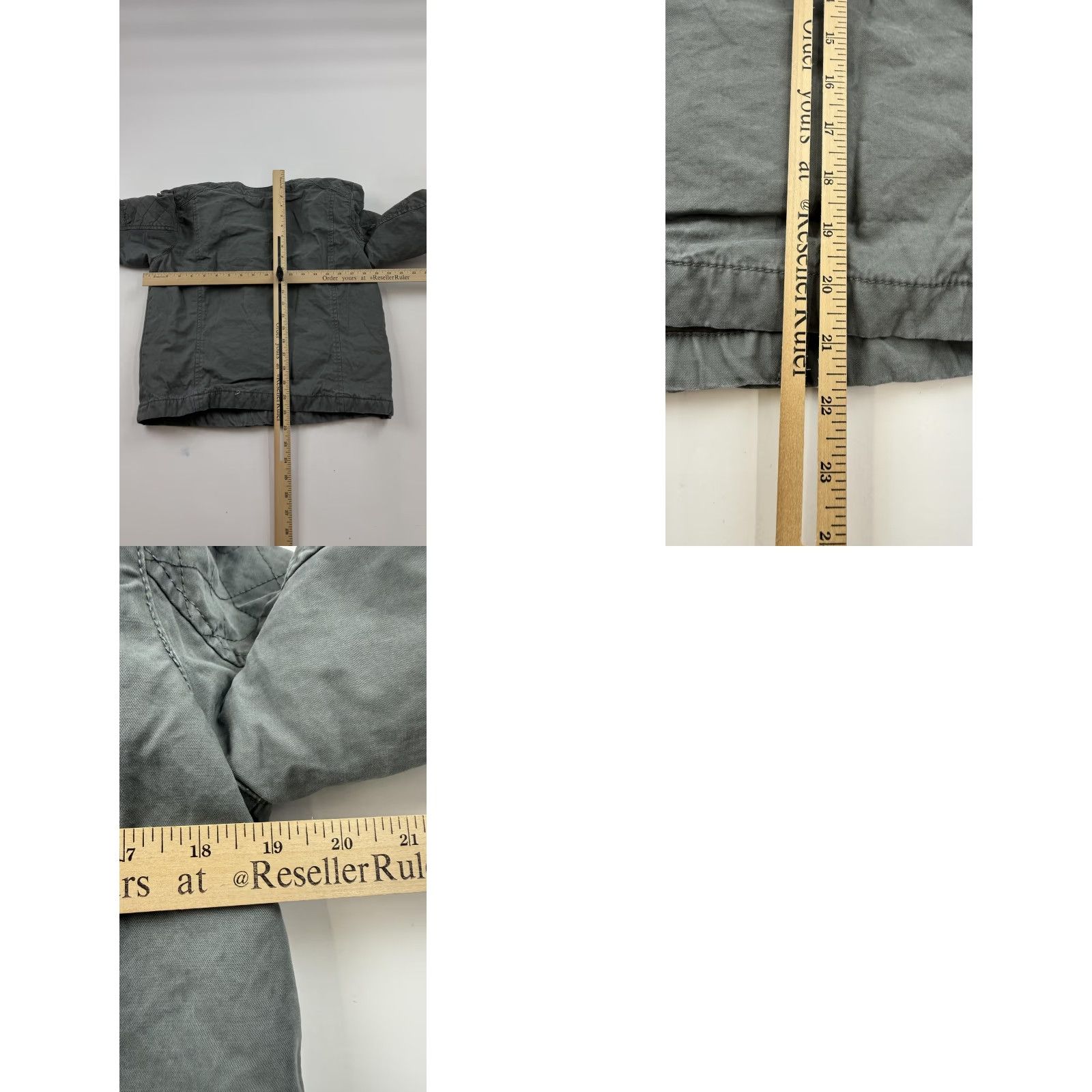 Gap Gap Moto Jacket Womens 12 Gray Cropped Asym Zip Quilted Zipper Pockets Short Jacket Womens Clothing Size XL / US 12-14 / IT 48-50 - 8 Thumbnail