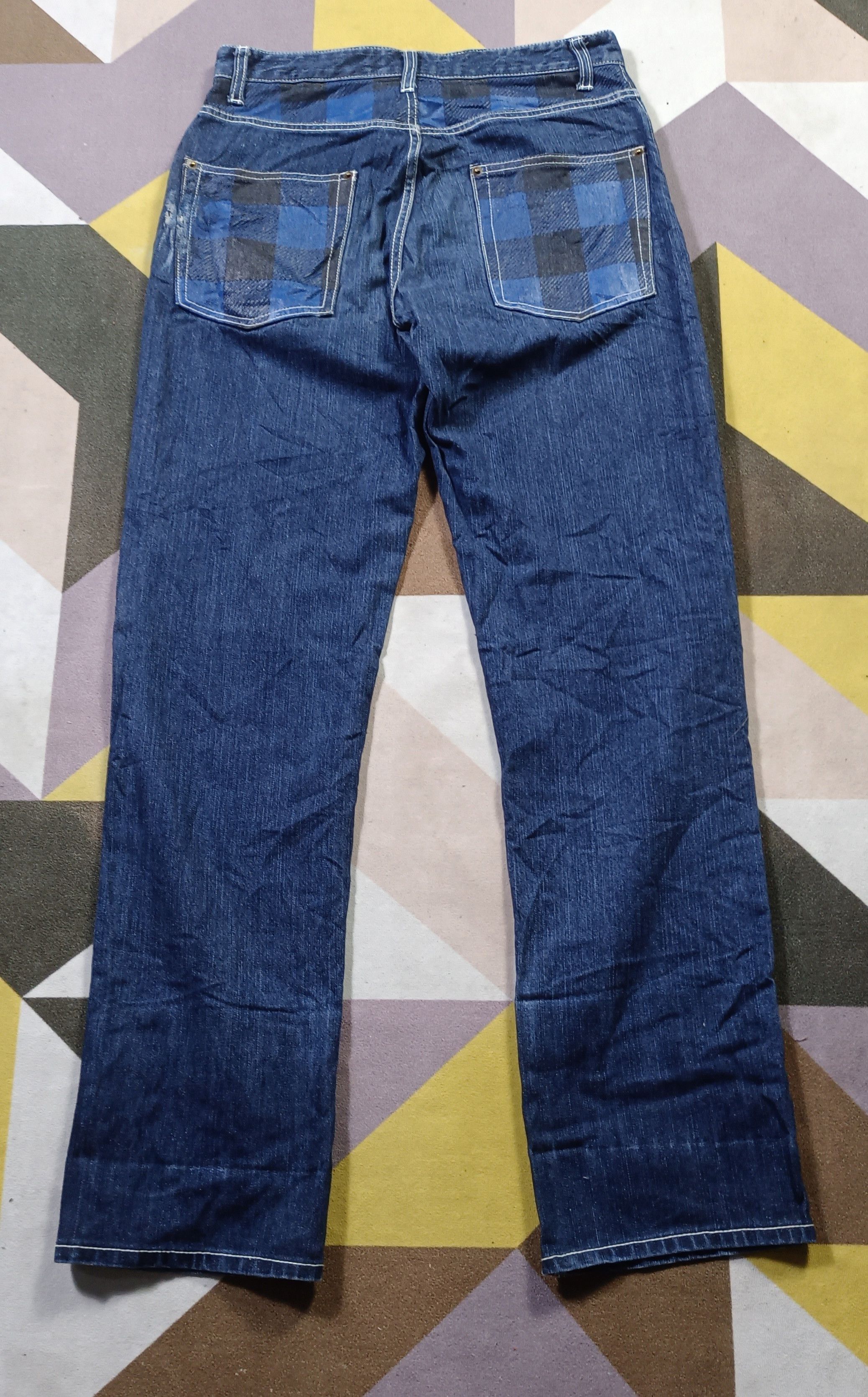 Japanese Brand Nakane Yasu Blok Design Denim style Travis Scott Size US 32 / EU 48 - 2 Thumbnail