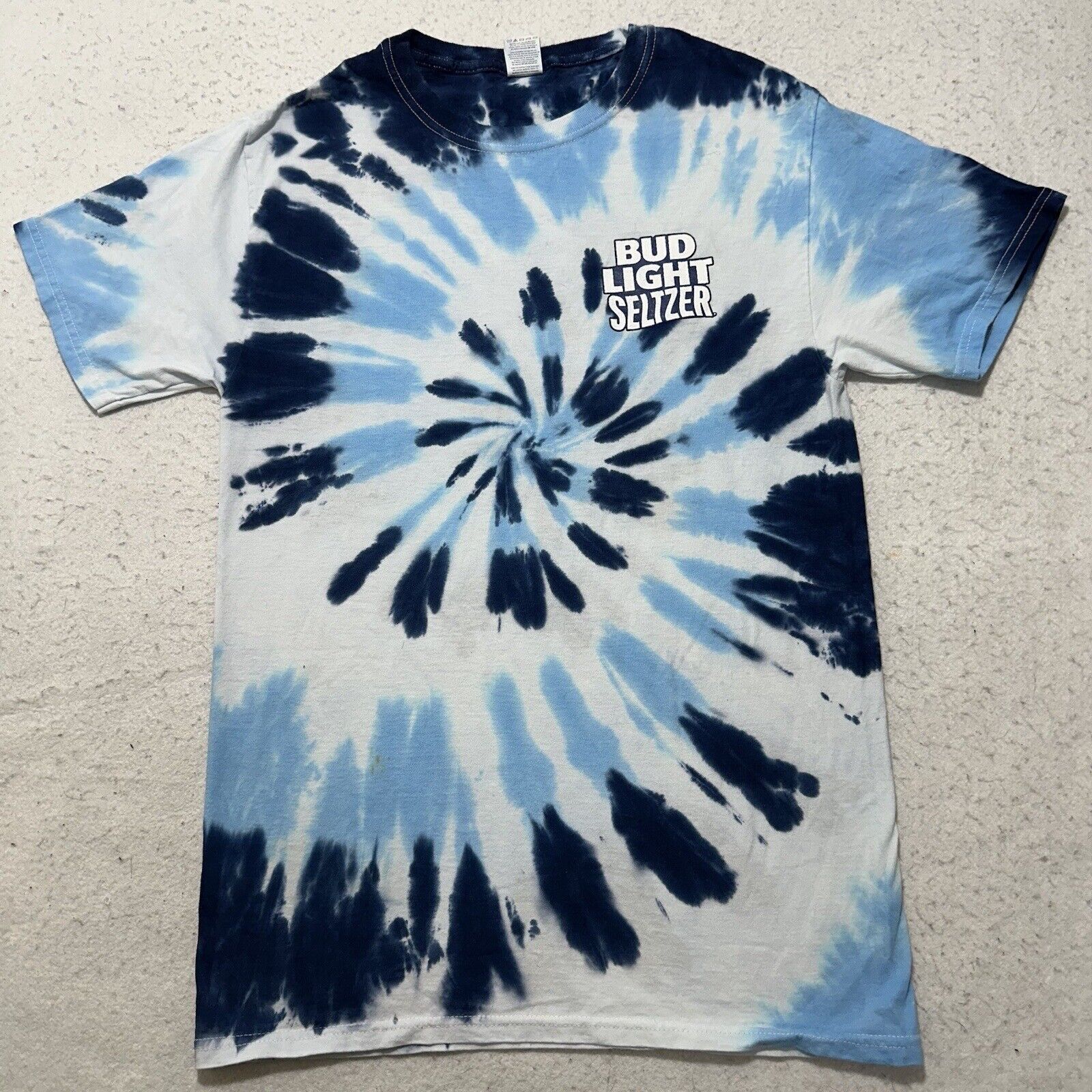 Other Bud Light Seltzer Small Blue White Tie-Dye Graphic T Shirt Size US S / EU 44-46 / 1 - 1 Thumbnail