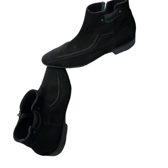 Designer Ernesto Dolani 7641 black lined Suede size 42.5 Size US 9.5 / EU 42-43 - 2 Thumbnail