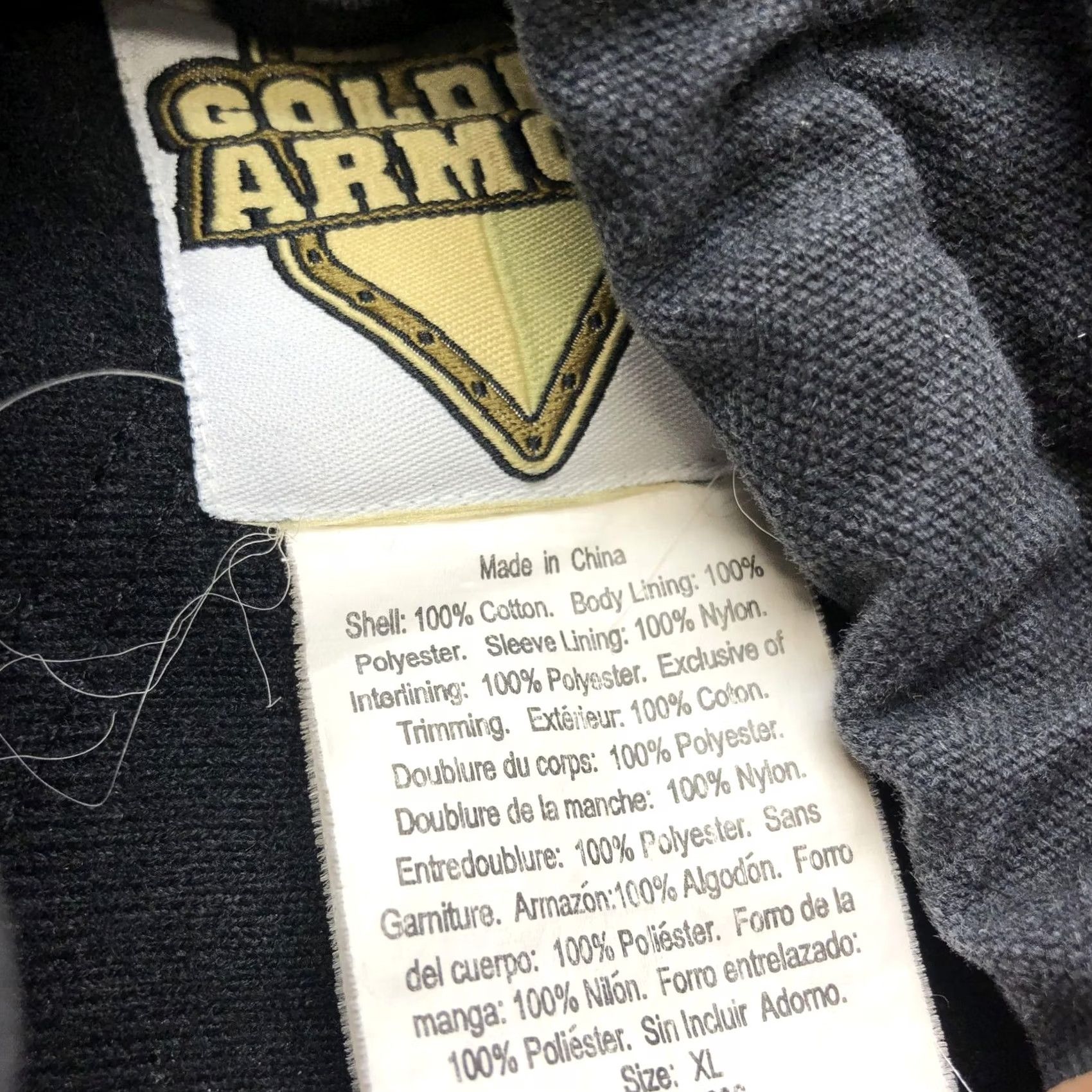 Vintage Vintage Jacket Mens XL Black Canvas Hooded Bomber Full Zip Lined Workwear Size US XL / EU 56 / 4 - 4 Thumbnail