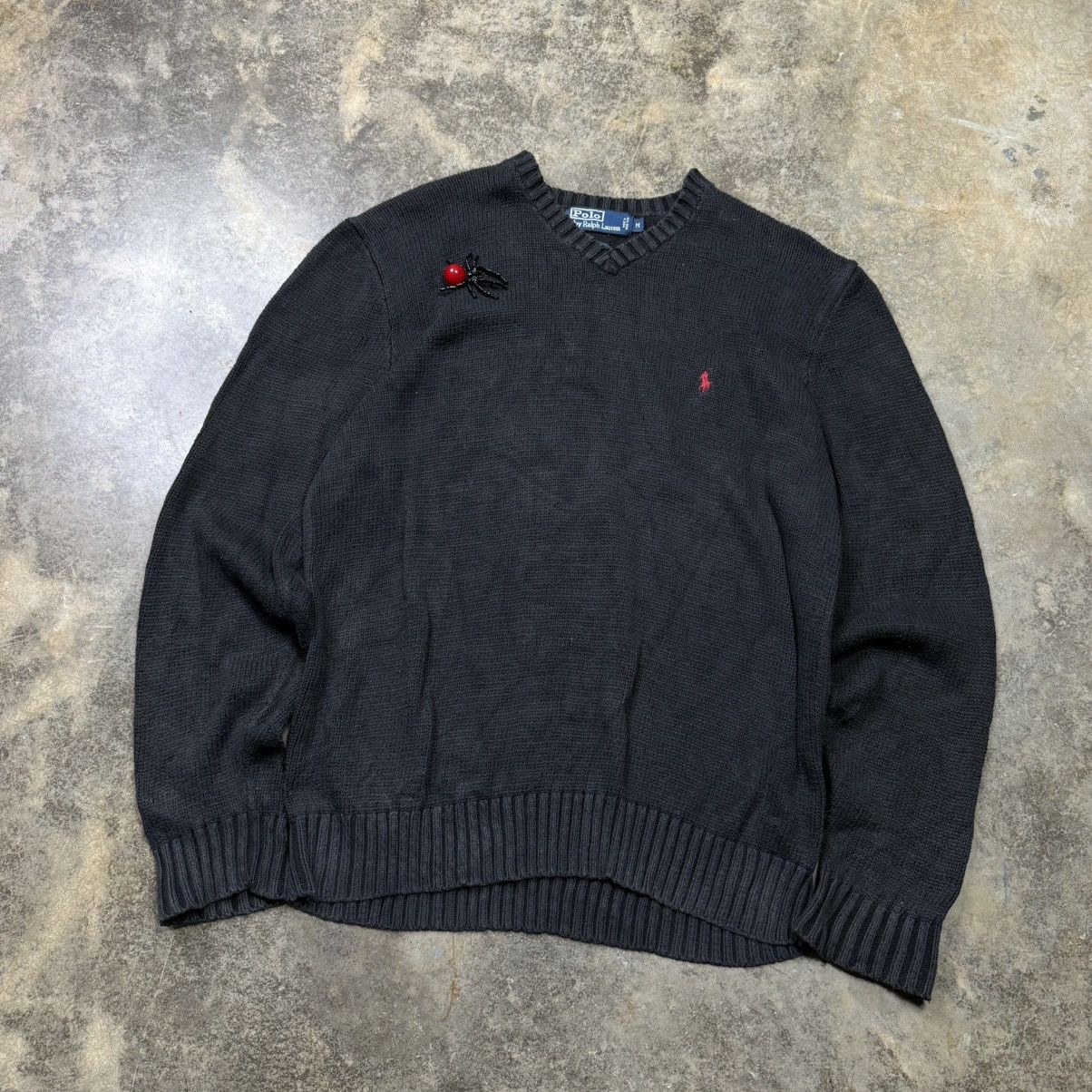 Polo Ralph Lauren vintage polo ralph lauren black knitted pullover sweater Size US M / EU 48-50 / 2 - 3 Thumbnail