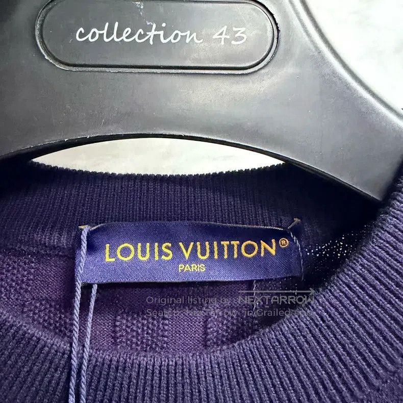 Louis Vuitton Louis Vuitton 26 Latest Checker Cotton Crew Neck Embroider Size US L / EU 52-54 / 3 - 2 Thumbnail