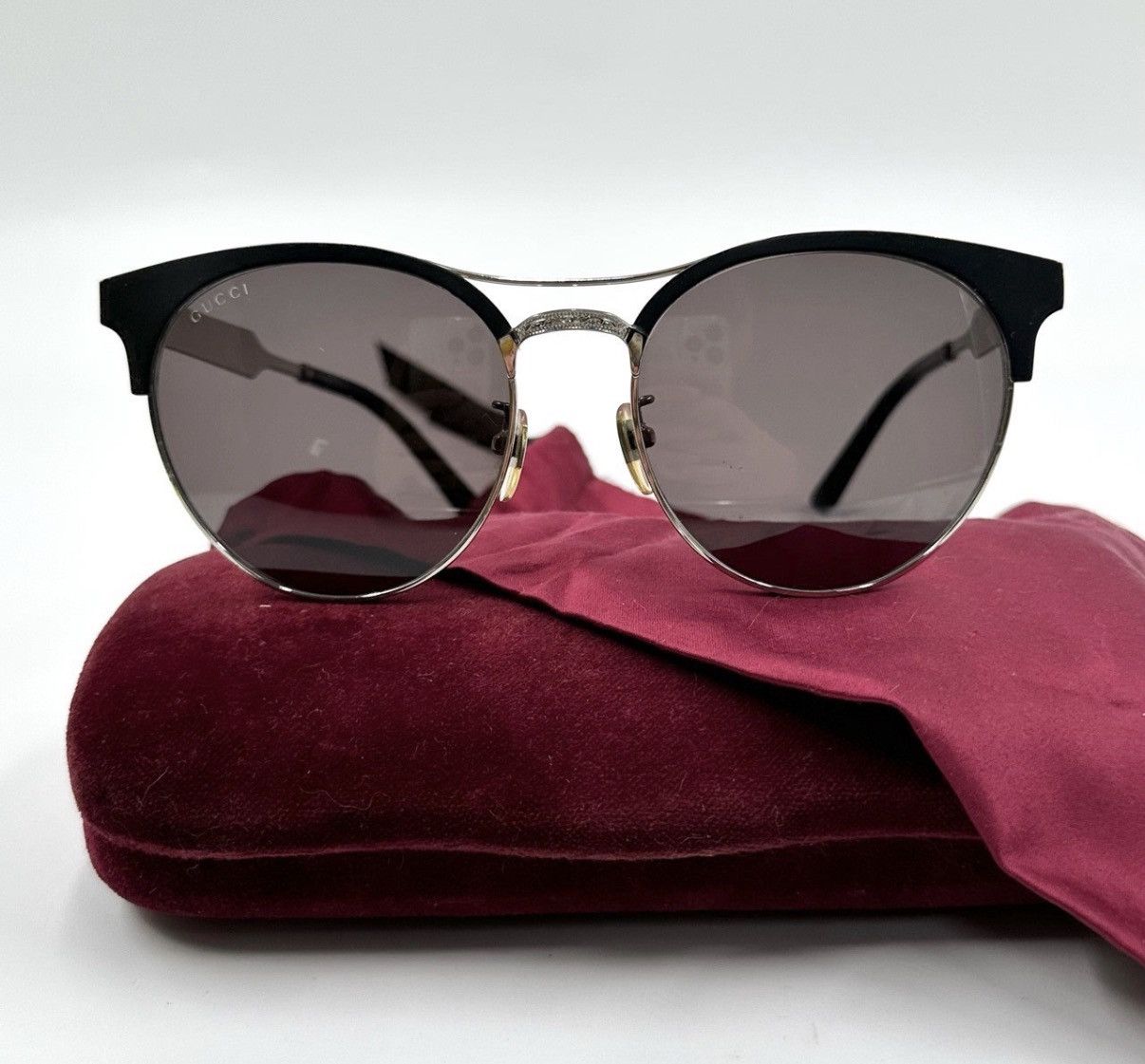 Gucci Gucci/Round Half-Frame Sunglasses K12 Size ONE SIZE - 2 Thumbnail