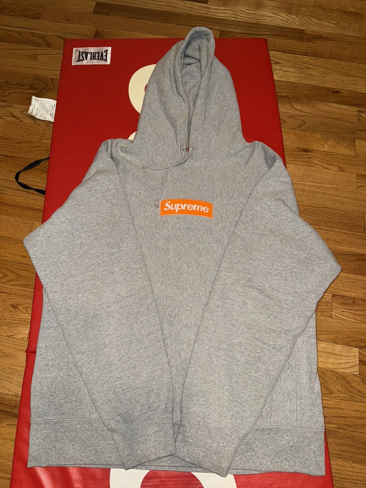 Supreme FW17 Supreme Box Logo Hooded Sweatshirt Grey Orange XL Size US XL / EU 56 / 4 - 2 Thumbnail
