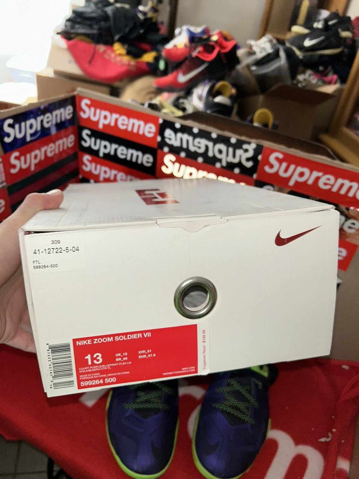 Nike Nike LeBron Zoom Soldier 7 VII 599264-500 size 13 with box Size US 13 / EU 46 - 11 Thumbnail