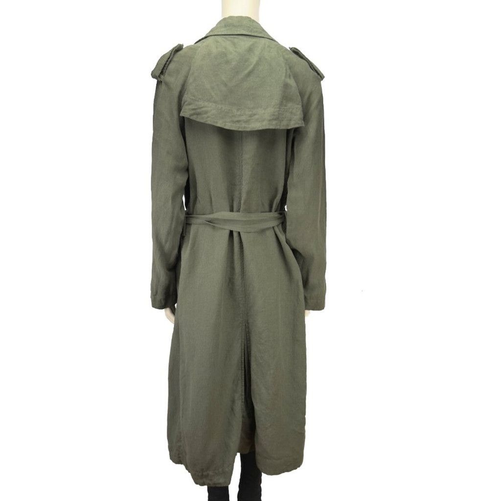 Other NAÏF MONTREAL Olive Green Flowy Minimalist Trench Coat sz M Size L / US 10 / IT 46 - 9 Thumbnail