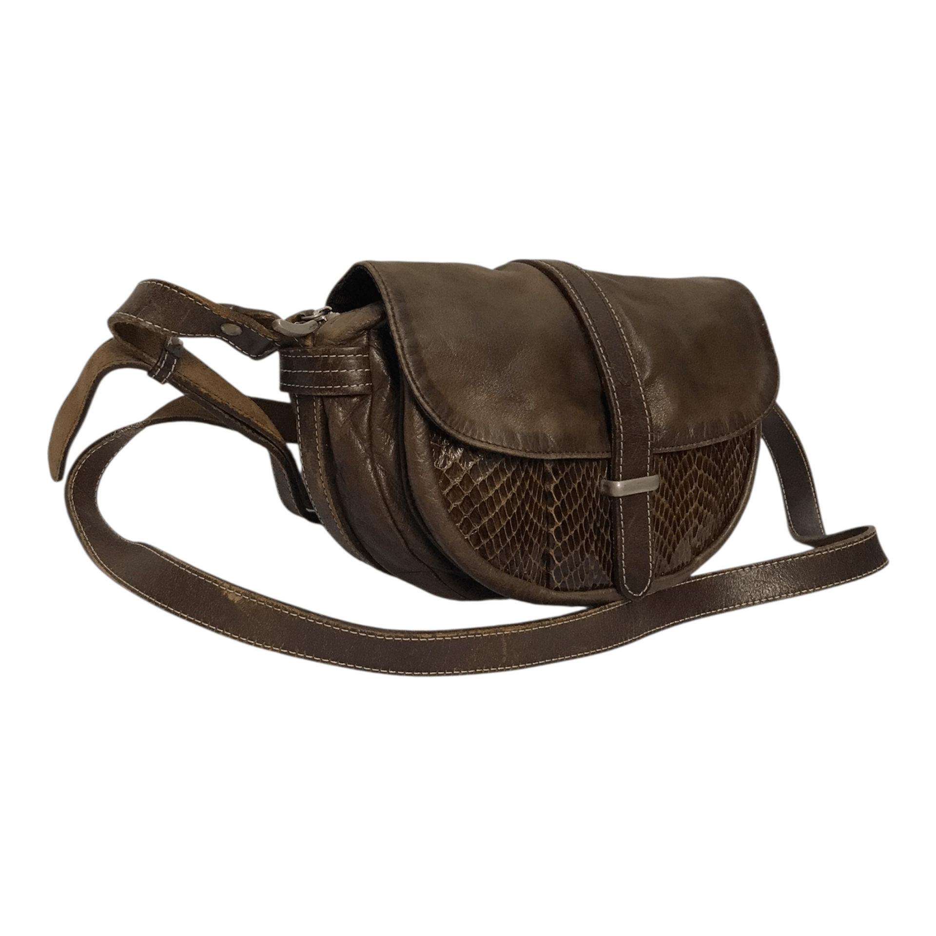 Leather Sazaby’S Studded Leather Snake Skin Sling Bag Size ONE SIZE - 4 Thumbnail