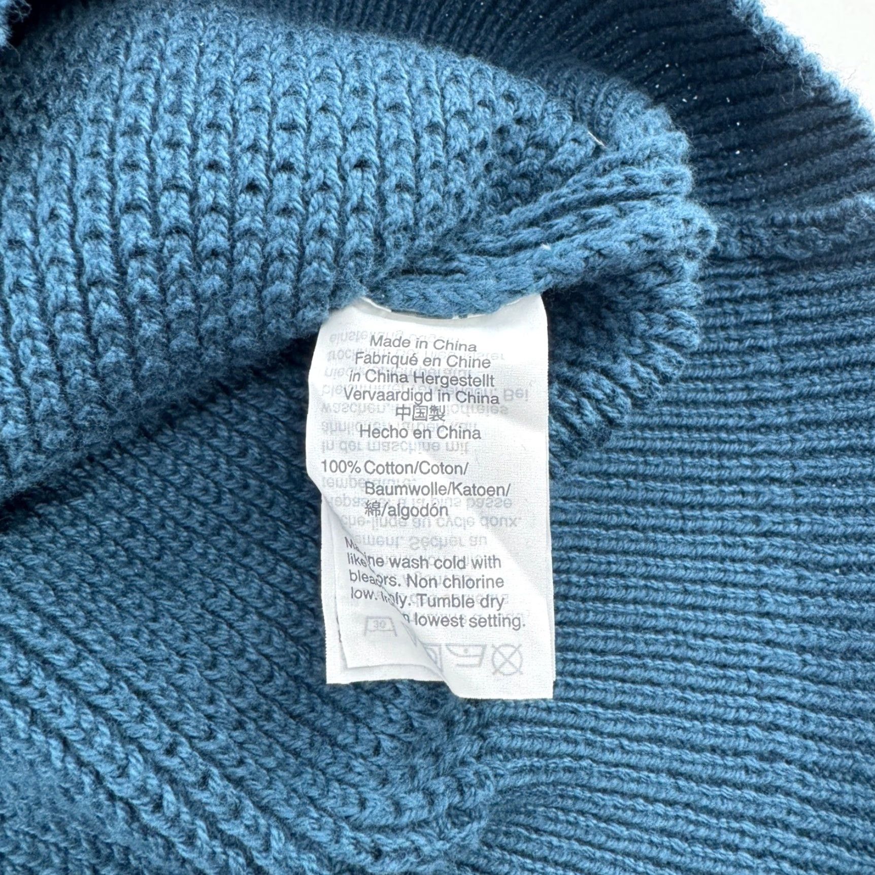 J.Crew J.CREW Sweater Crew Neck Waffle Knit Long Sleeve Teal Blue Pullover Mens L Classic Cotton Knit Shirt Size US L / EU 52-54 / 3 - 5 Thumbnail