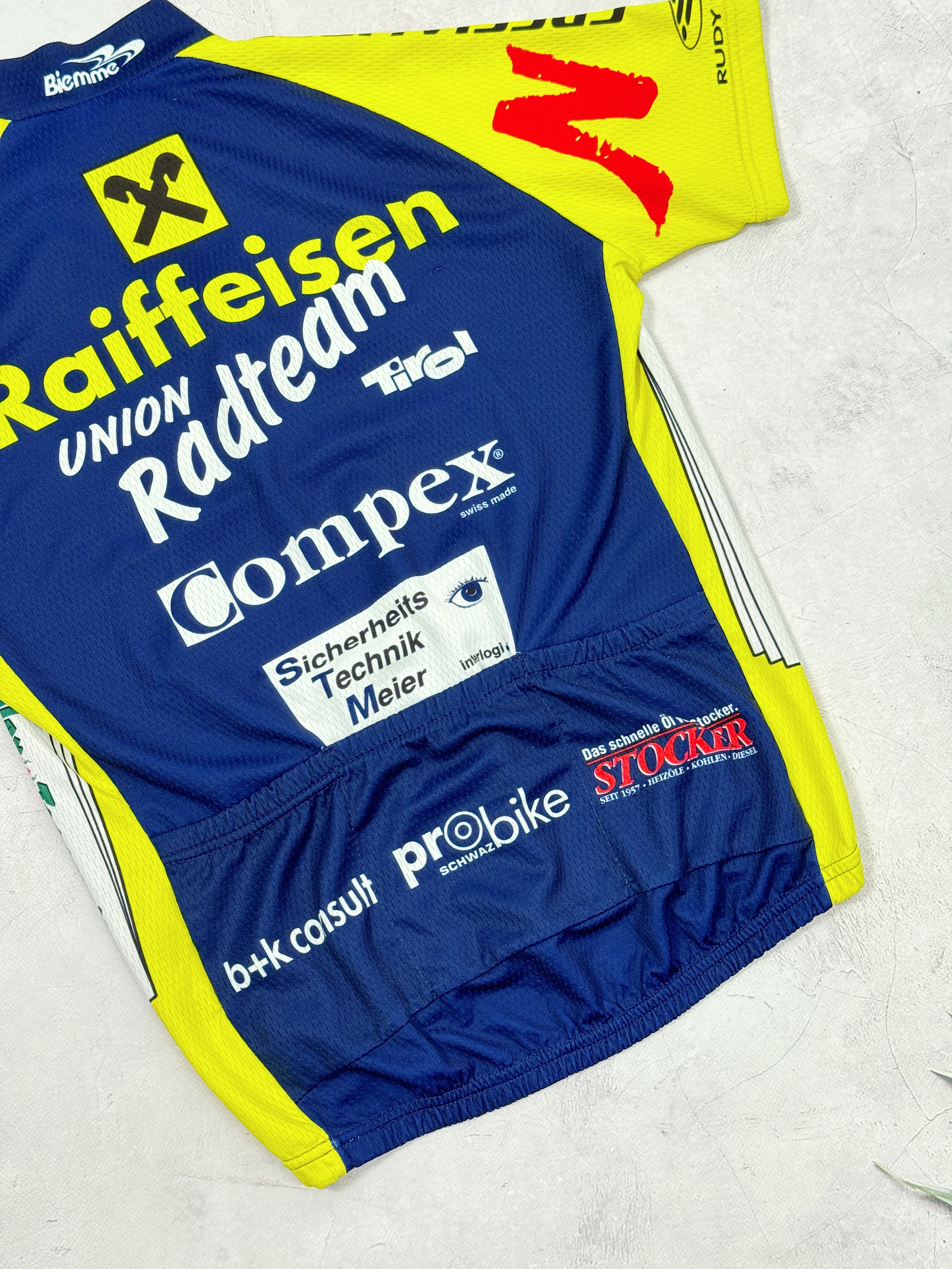 Vintage Vintage Biemme Cycling Jersey Raiffeisen Nissan Size US M / EU 48-50 / 2 - 14 Thumbnail