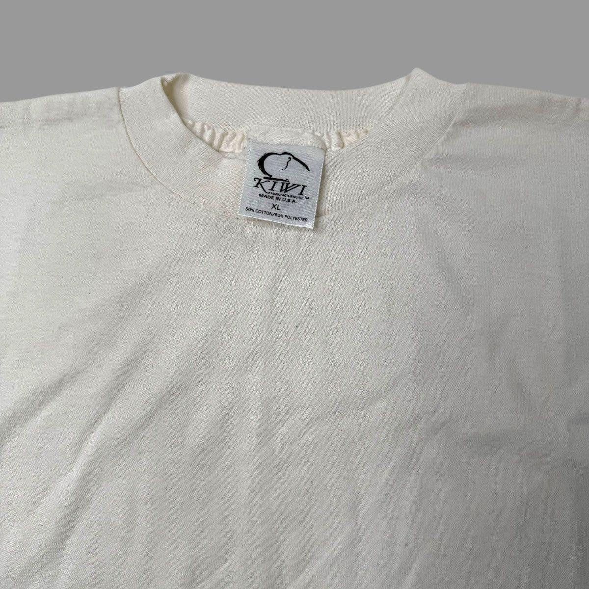 Vintage Vintage 1990s blank white tshirt Size US XL / EU 56 / 4 - 4 Thumbnail