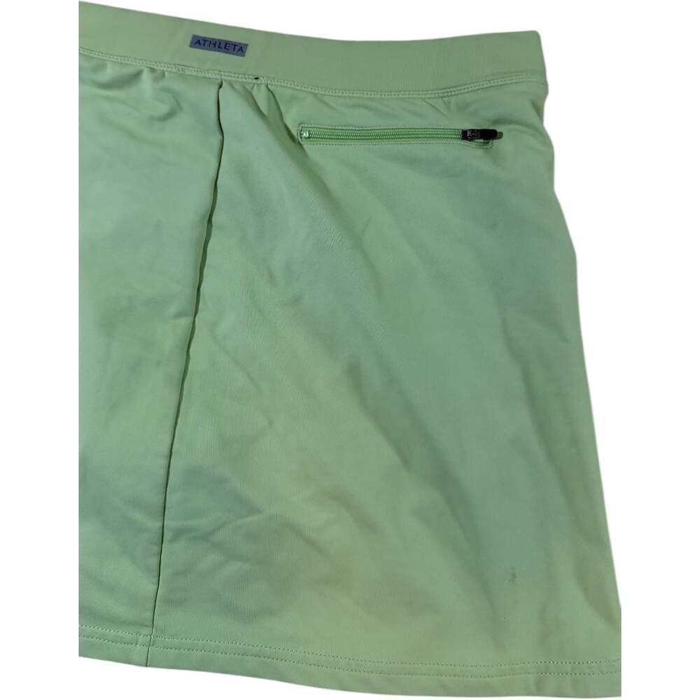 Athleta Athleta Green Athletic Skort Skirt Women's Small Zip Pocket Size 25" / US 0 / IT 36 - 4 Thumbnail