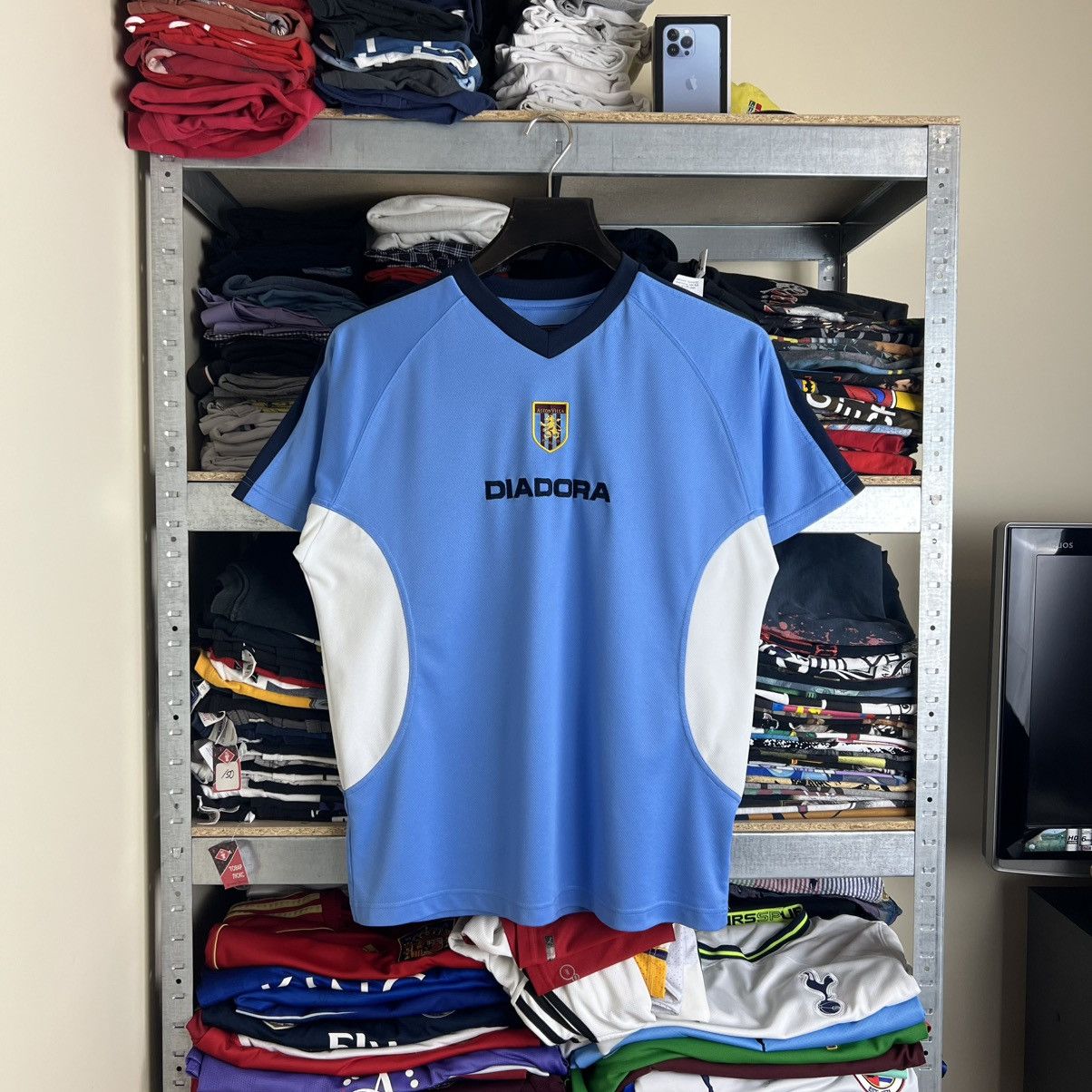 Diadora Rare! Aston Villa Diadora Soccer Jersey Shirt 00s Size US M / EU 48-50 / 2 - 1 Thumbnail