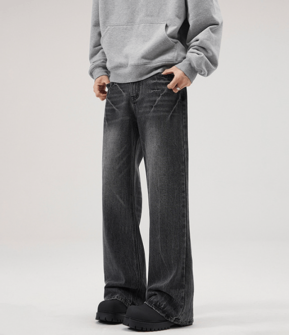 Japanese Brand American street lightning crack cleanfit flared jeans y2k Size US 32 / EU 48 - 2 Thumbnail