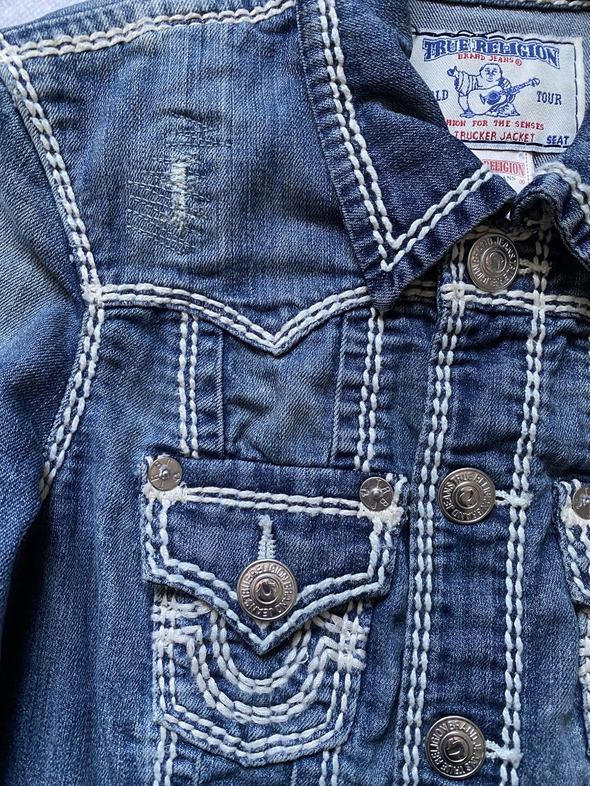 True Religion Vintage True Religion Denim Jacket Women’s Y2K Size XS / US 0-2 / IT 36-38 - 3 Thumbnail