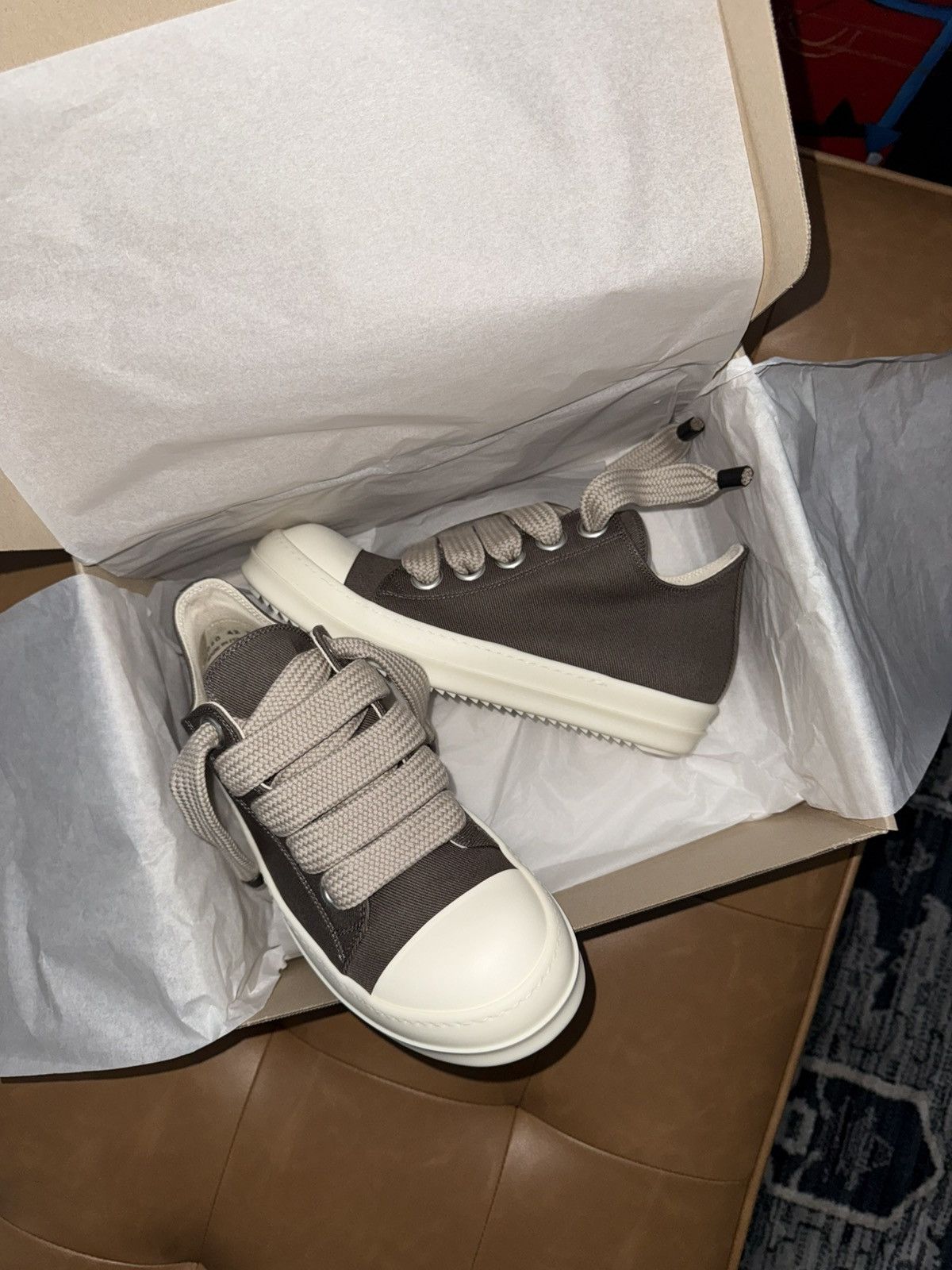 Rick Owens Drkshdw Rick owens 'dust' jumbo lace canvas sneakers Size US 9 / EU 42 - 4 Thumbnail