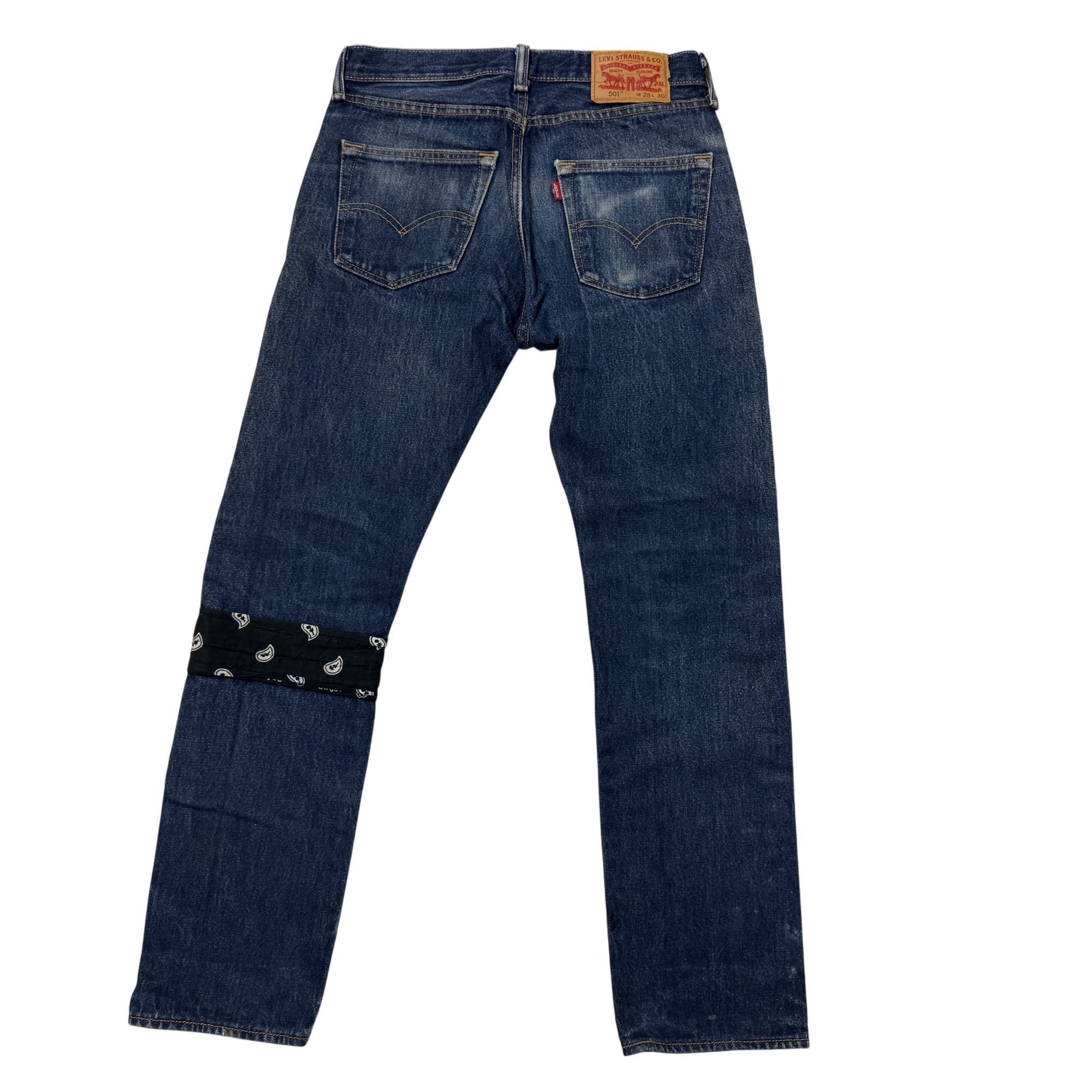 Levi's Vtg Levis 501 DISTRESSED Blue Jeans Denim ROCKERS Pants 28 Size US 28 / EU 44 - 2 Thumbnail