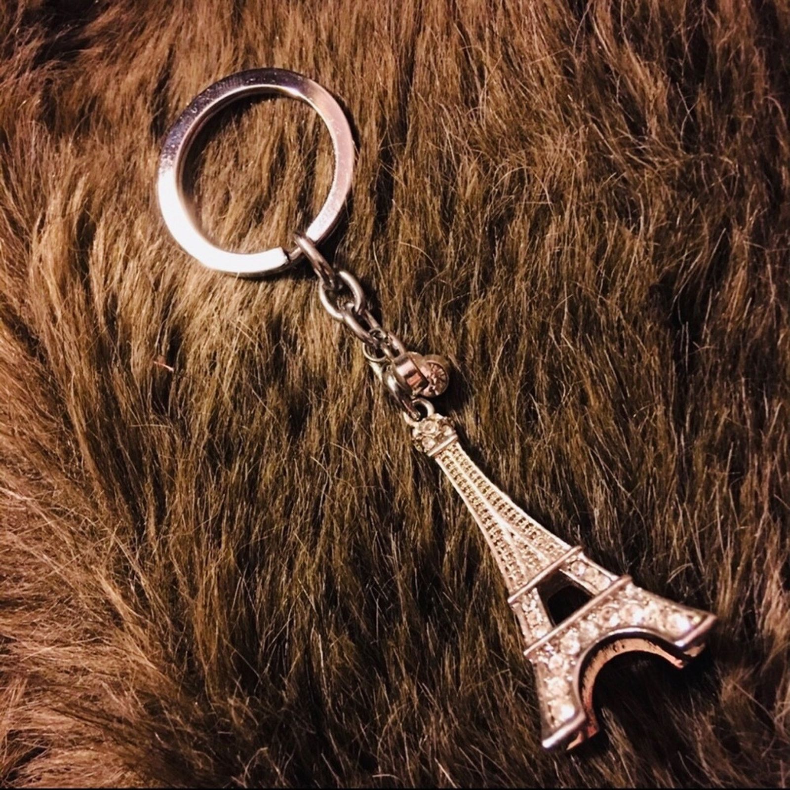 Other Silver tone rhinestone Eiffel Tower keychain Size ONE SIZE - 1 Thumbnail