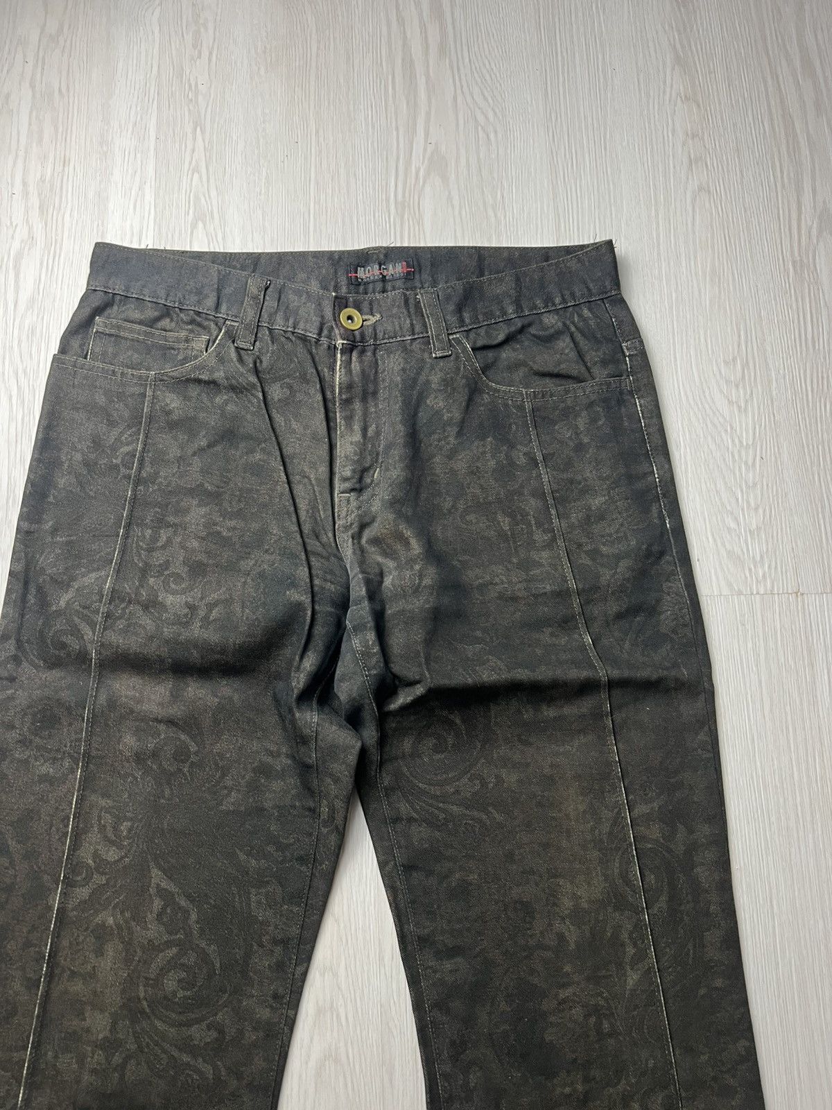 20471120 × Le Grande Bleu (L.G.B.) × Morgan Homme Morgan Homme Paisley Spiral Cut Flared Pants Size US 30 / EU 46 - 3 Thumbnail