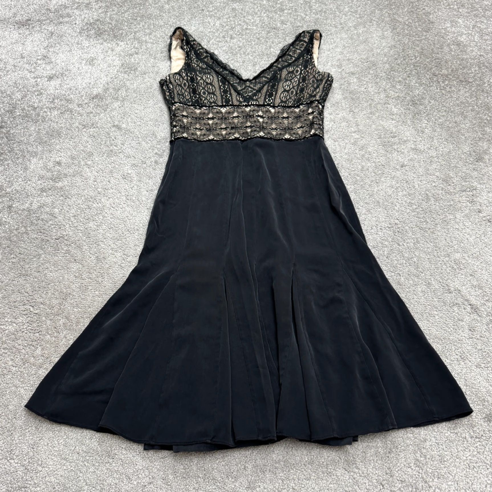 Elie Tahari Elie Tahari Dress Womens Small Black Sleeveless Lace Fit & Flare A-Line Midi Size S / US 4 / IT 40 - 2 Thumbnail