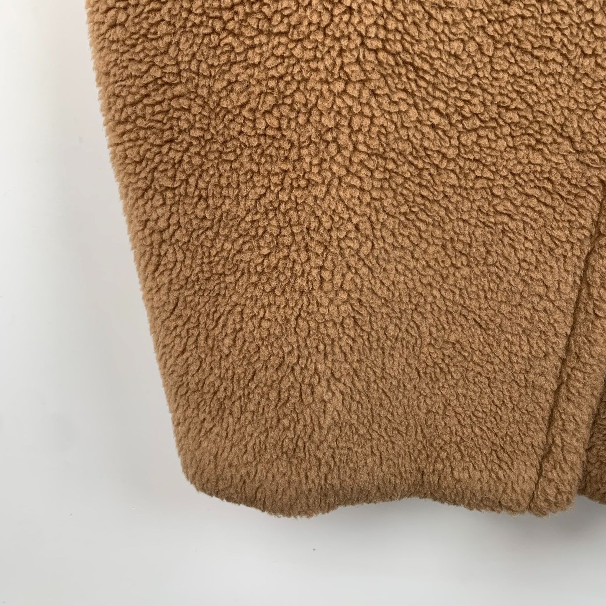 Max Mara Max Mara Camel Brown Teddy Wool-Blend Double-Breasted Lapel Size S / US 4 / IT 40 - 4 Thumbnail