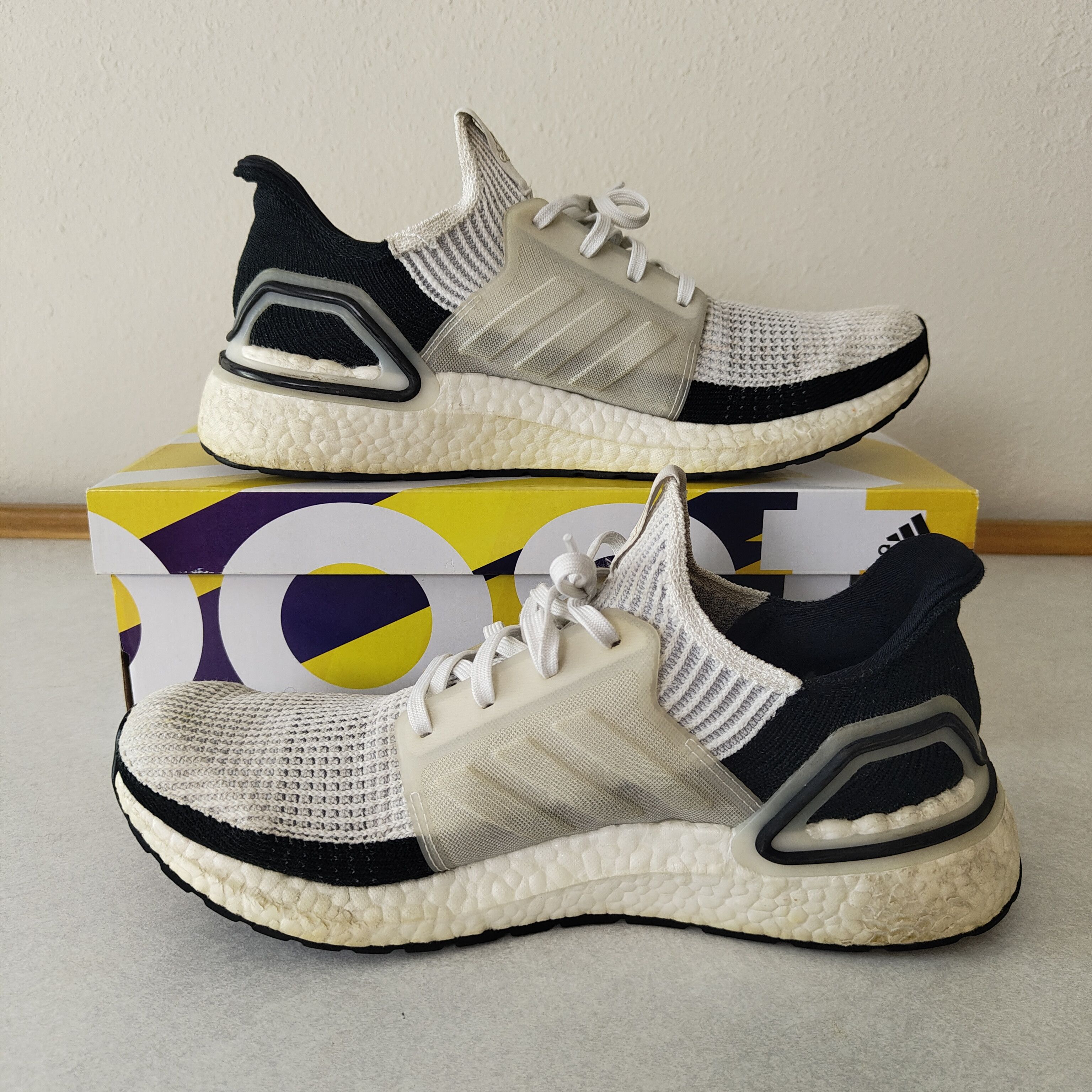 Adidas Adidas Ultra Boost 19 White Black Panda Oreo B37707 Size US 11.5 / EU 44-45 - 3 Thumbnail