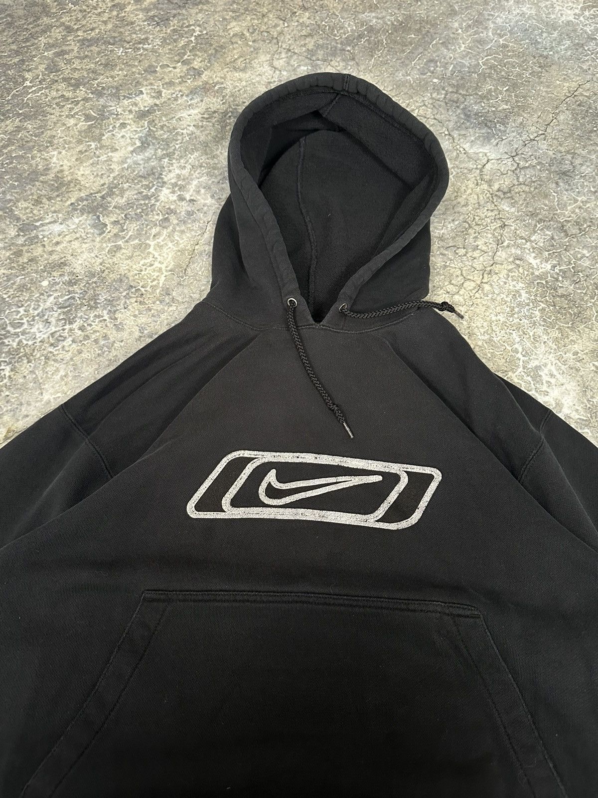 Nike × Vintage Vintage Reflective Centre Swoosh Nike Hoodie Size US XL / EU 56 / 4 - 3 Thumbnail