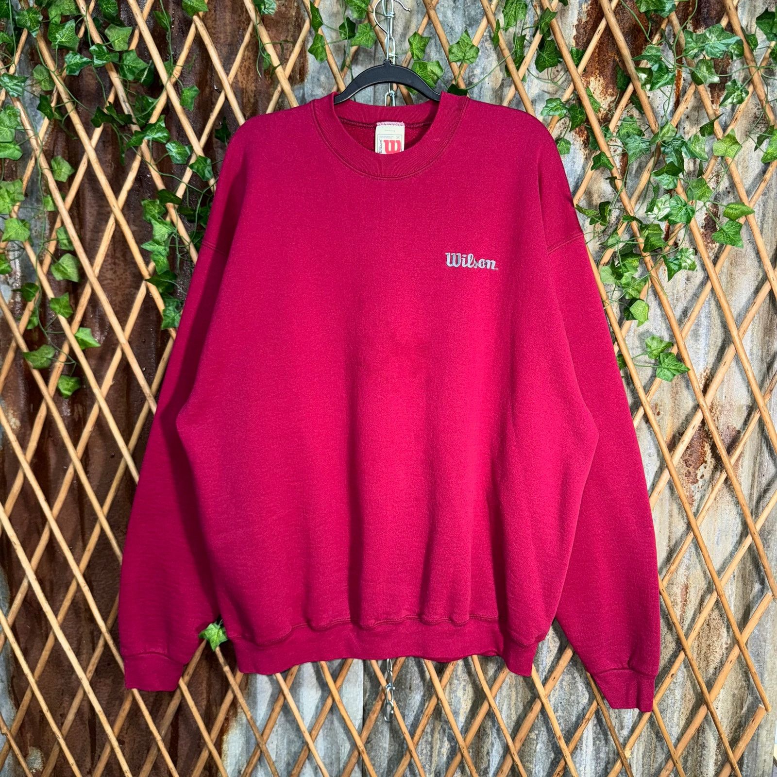Vintage Vintage Y2K Wilson 1990s usa made embroider heavy sweatshirt Size US XXL / EU 58 / 5 - 1 Thumbnail