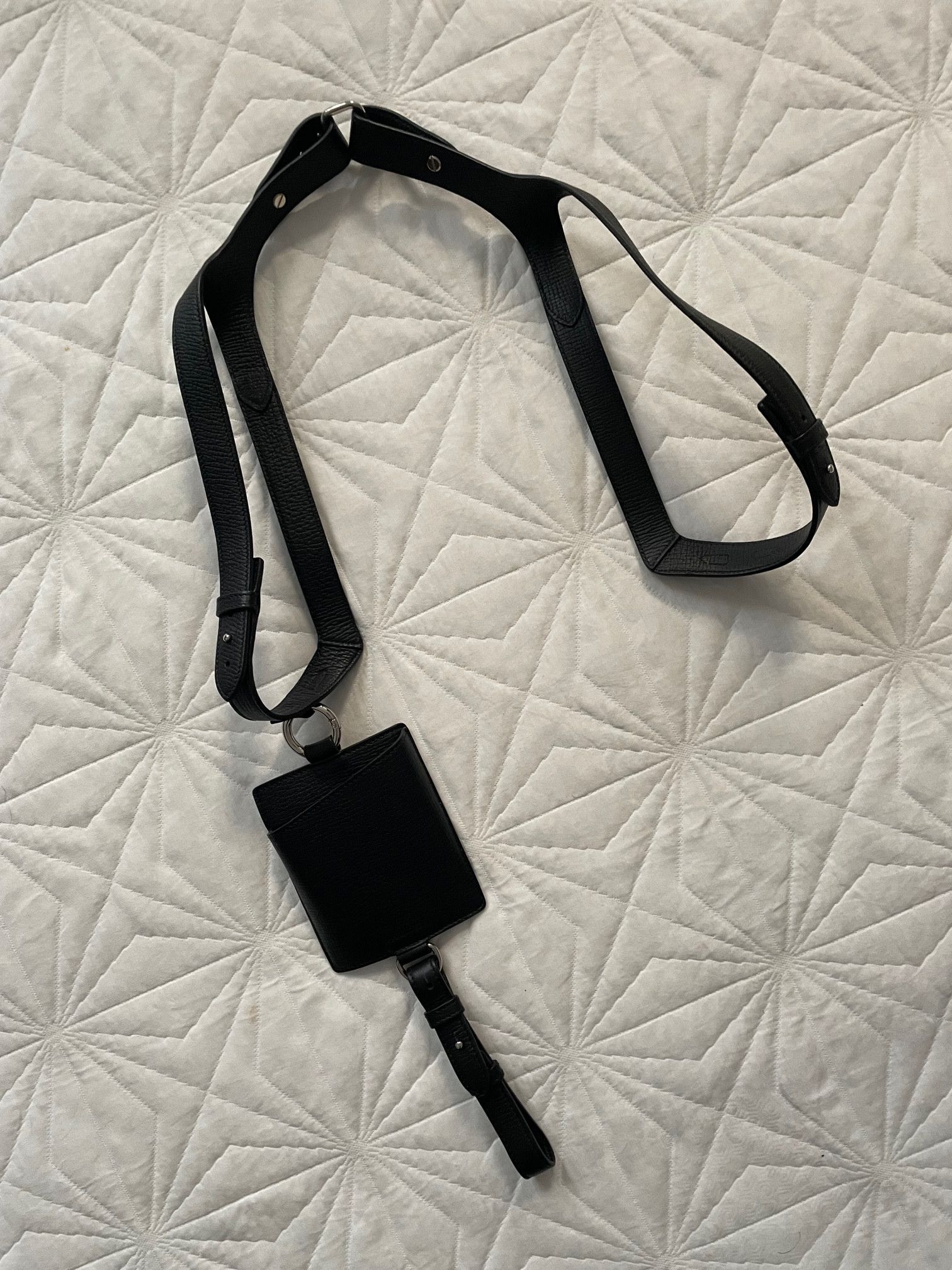 Jil Sander Jil Sander harness black leather bag journey wallet holder Size ONE SIZE - 3 Thumbnail