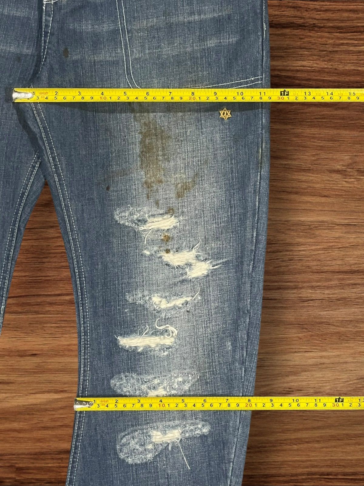 Japanese Brand ⚡️Sick⚡️Japanese Brand Jehova Checkered Distressed Curve Jeans Size US 32 / EU 48 - 16 Thumbnail