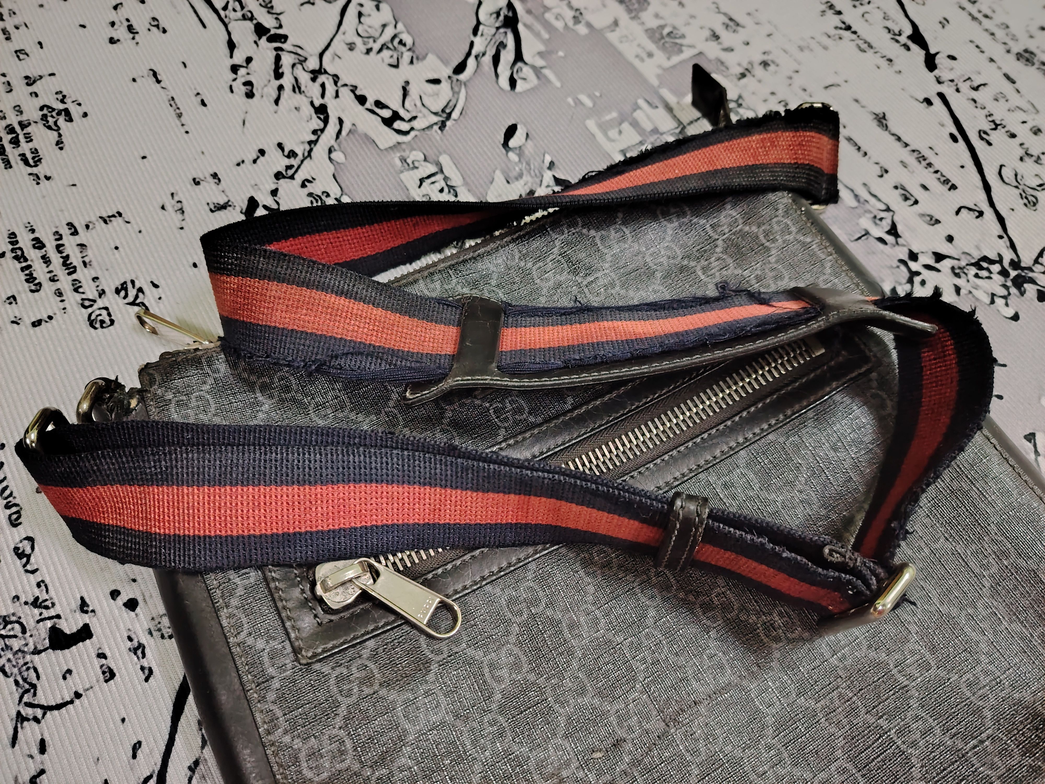 Gucci GUCCI DISTRESSED BAG MESSENGER MONOGRAM SUPREME GG Size ONE SIZE - 12 Thumbnail