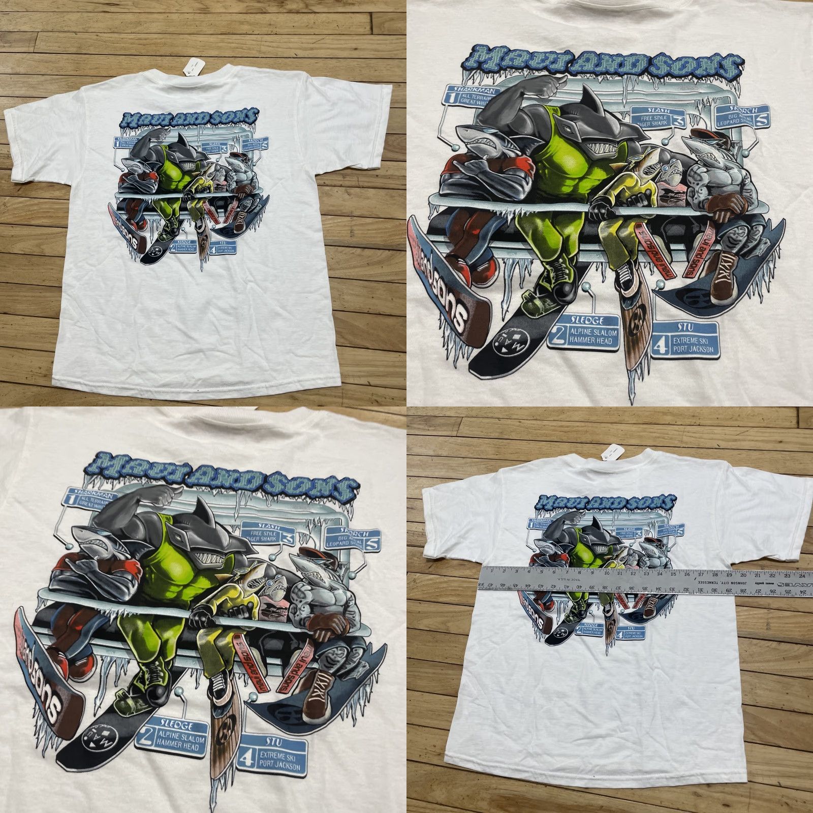 Logo 7 Maui and Sons T Shirt Men M Sharkman Logo Boys NEW Size US L / EU 52-54 / 3 - 8 Thumbnail