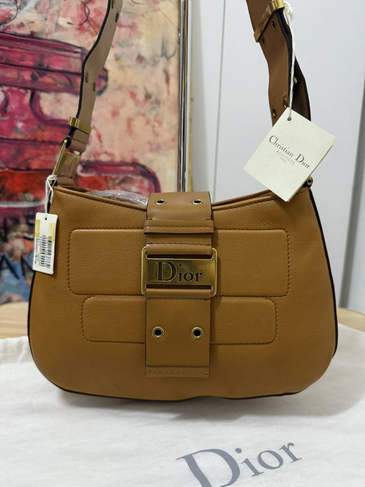 Dior 2002 Christian Dior brown leather Street Chic Columbus bag Size ONE SIZE - 2 Thumbnail