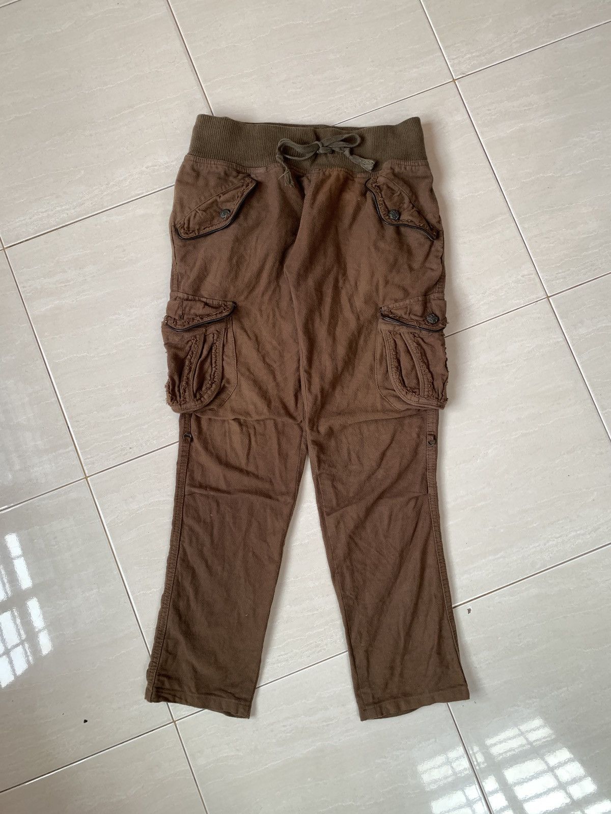 If Six Was Nine × Le Grande Bleu (L.G.B.) × Vintage Vintage GOA Drawstring Cargo Pants Size US 30 / EU 46 - 1 Thumbnail