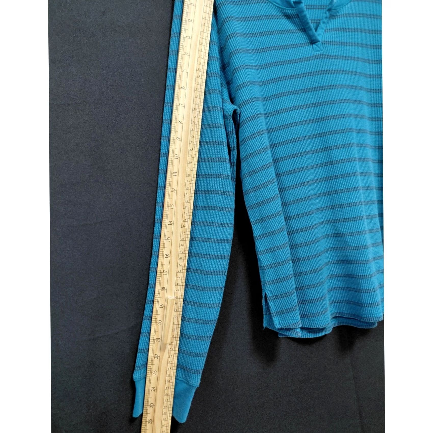 Vintage Columbia Striped Long Sleeve Top Blue Knit Size L Womens V-Neck Pullover Size L / US 10 / IT 46 - 6 Thumbnail