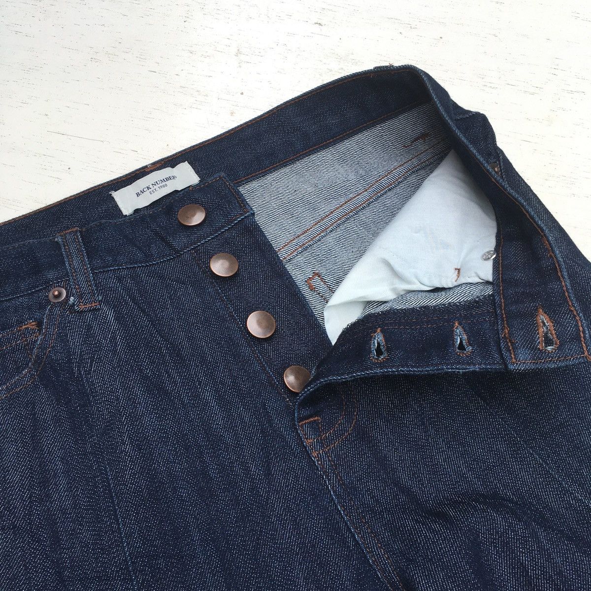 Japanese Brand BACK NUMBER FLARE MINI BOOTCUT JEANS RELEASE HEM WOMEN Size 29" - 7 Thumbnail