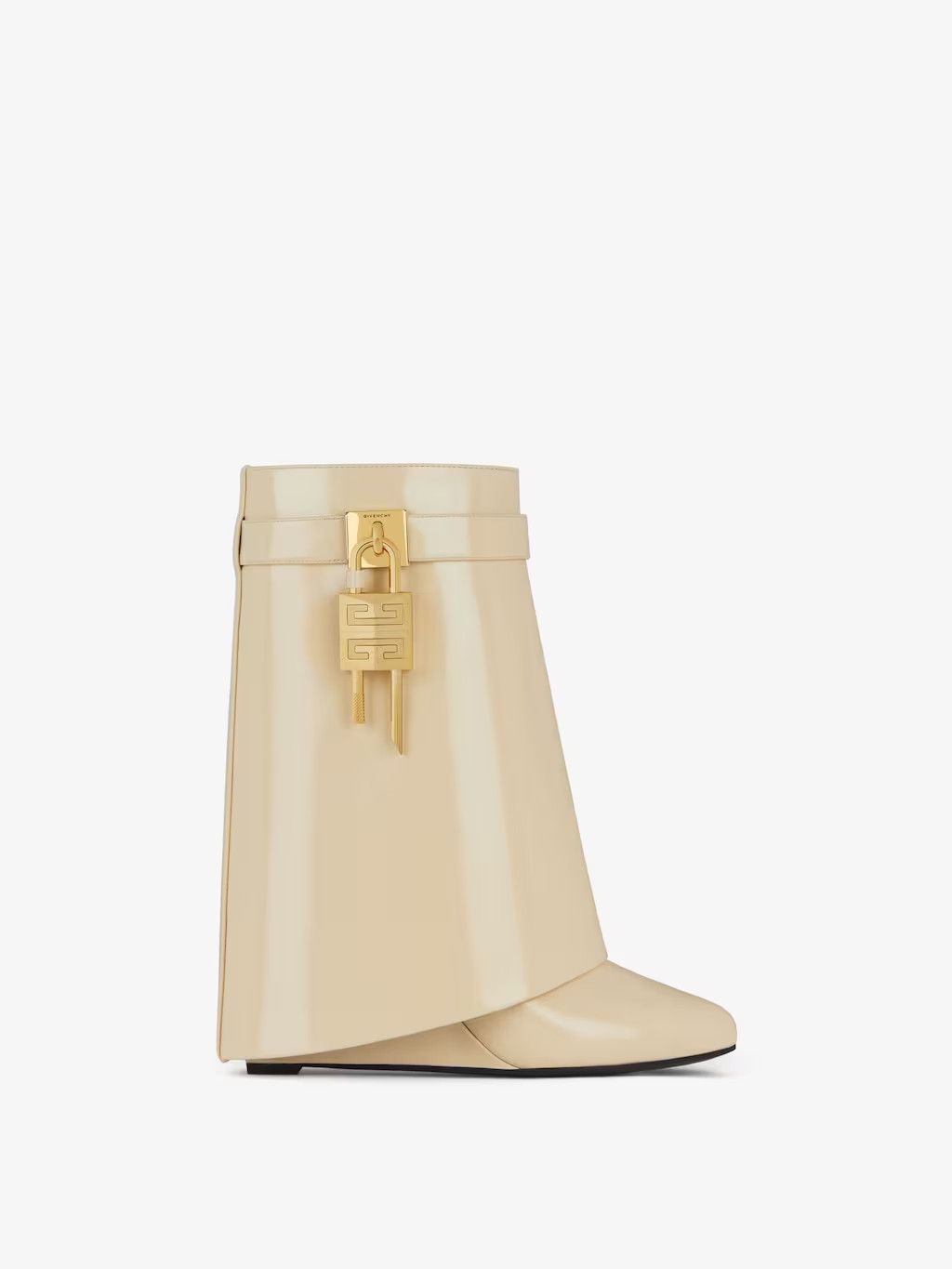 Givenchy o1w1db10525 Shark Lock Ankle Boots in Beige Size US 8 / IT 38 - 1 Thumbnail